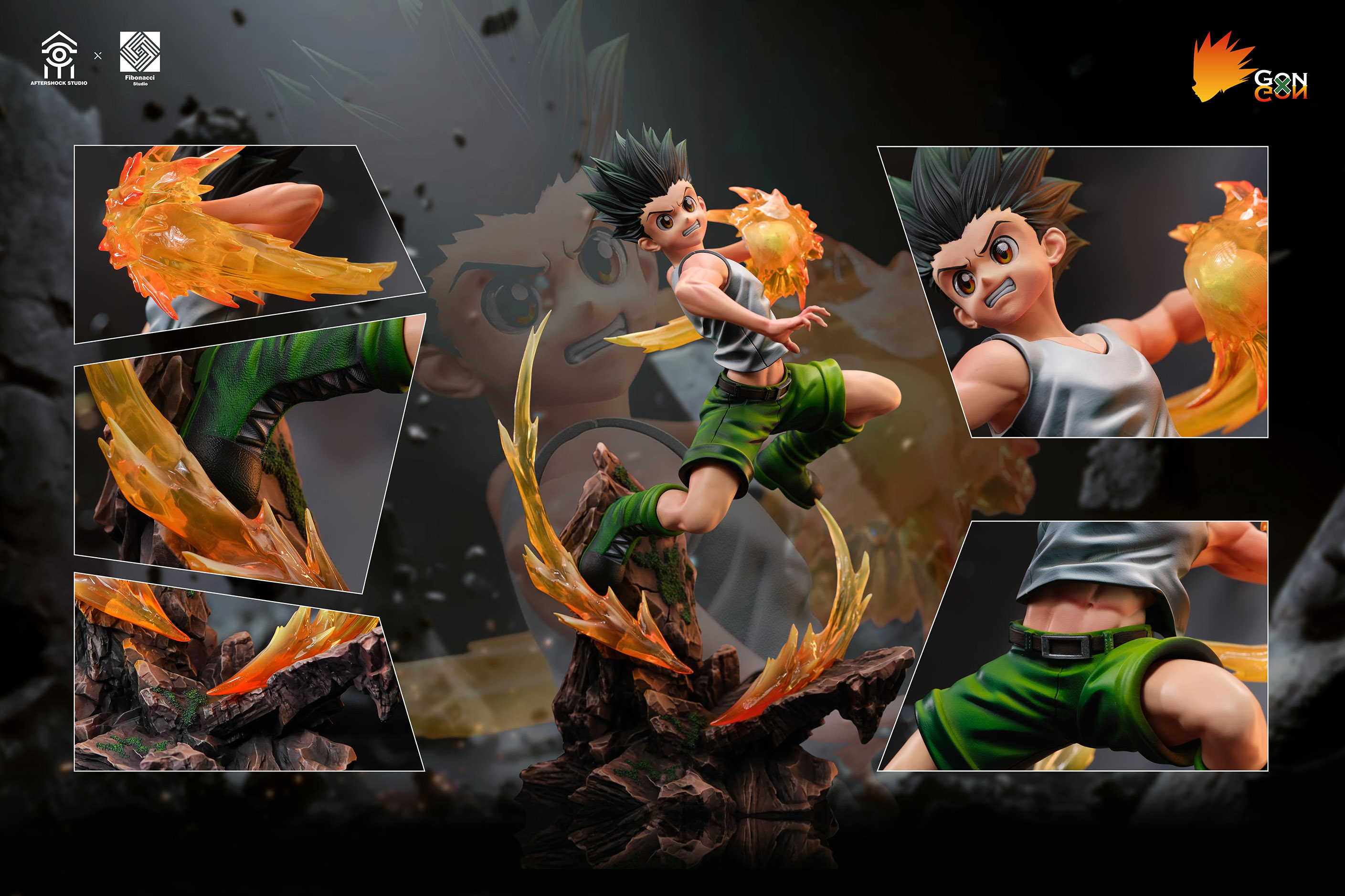HUNTER × HUNTER Killua Zoldyck & Gon Freecss Statue(GK) -Aftershock Studio & Fibonacci Studio