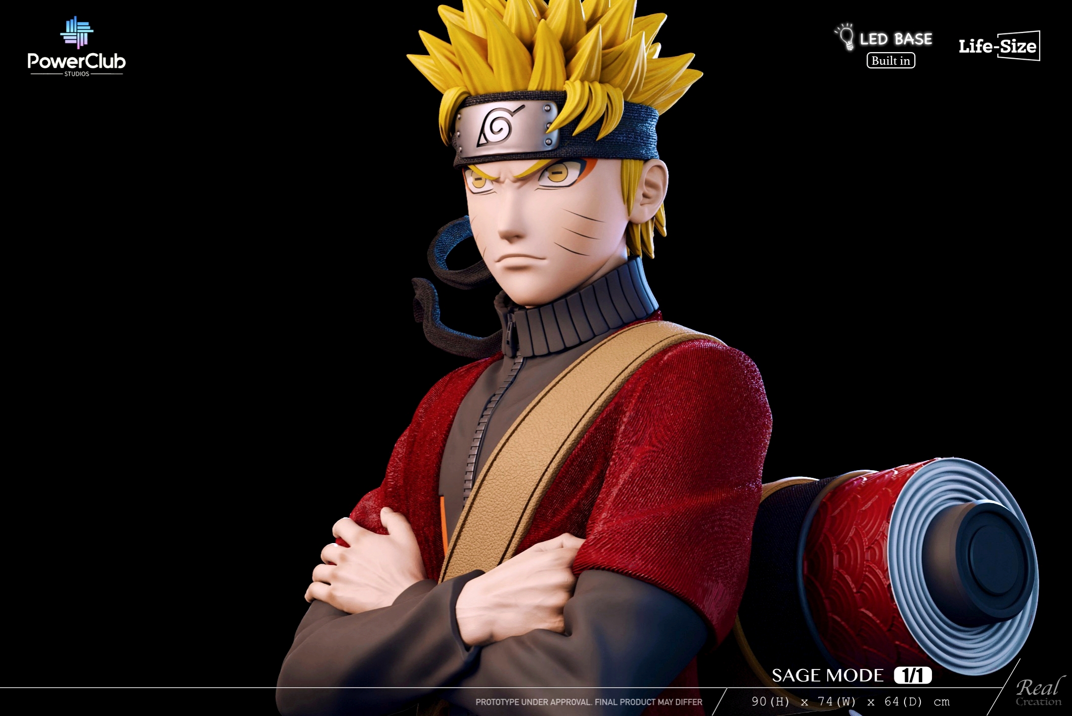 Naruto First Appearance in Sage Mode 1/1 Bust Statue(GK) - PowerClub Studio