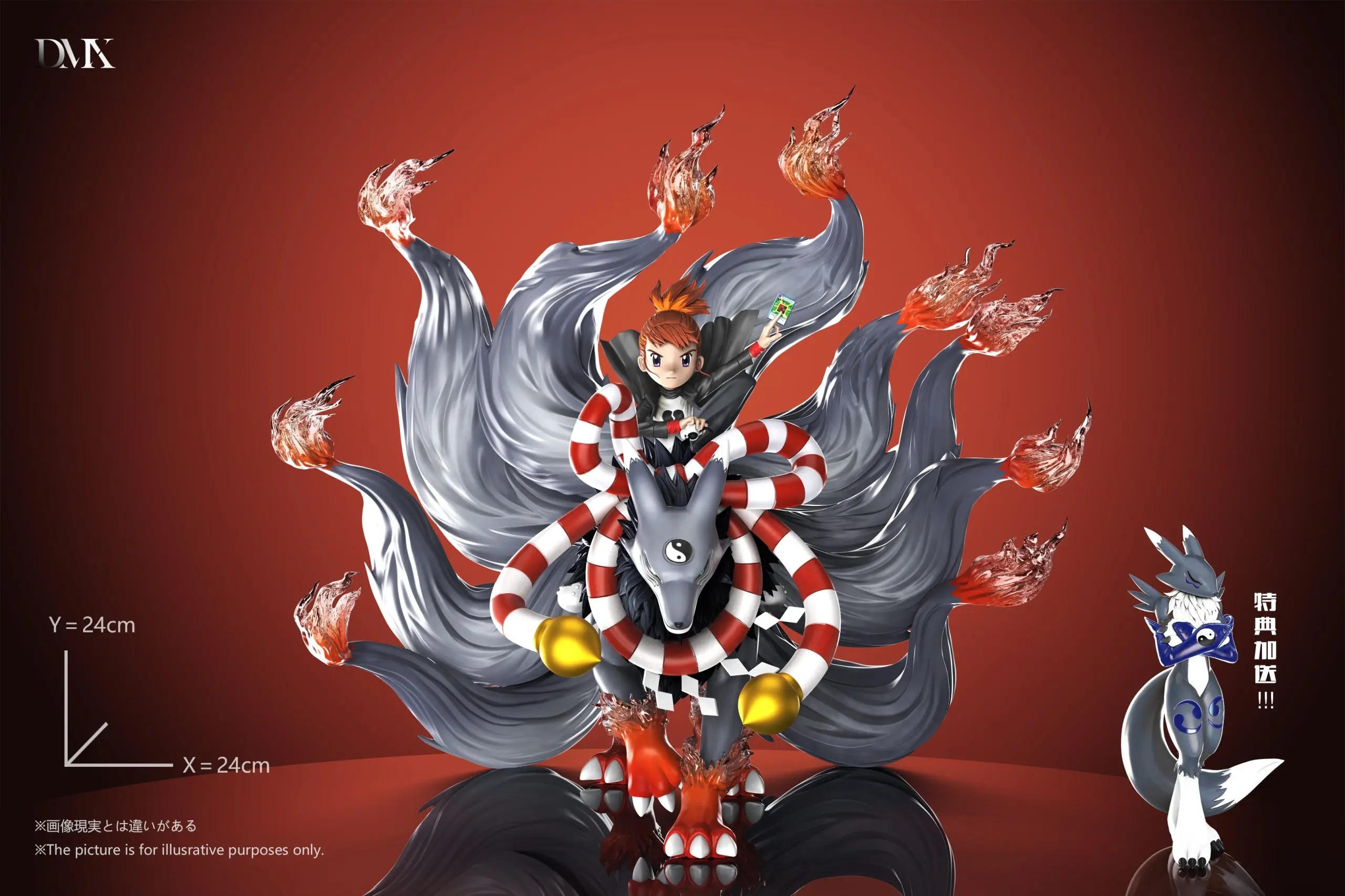 DMX Studio - Digimon Adventure 3 Makino Ruki & Kyubimon & Renamon Statue(GK)