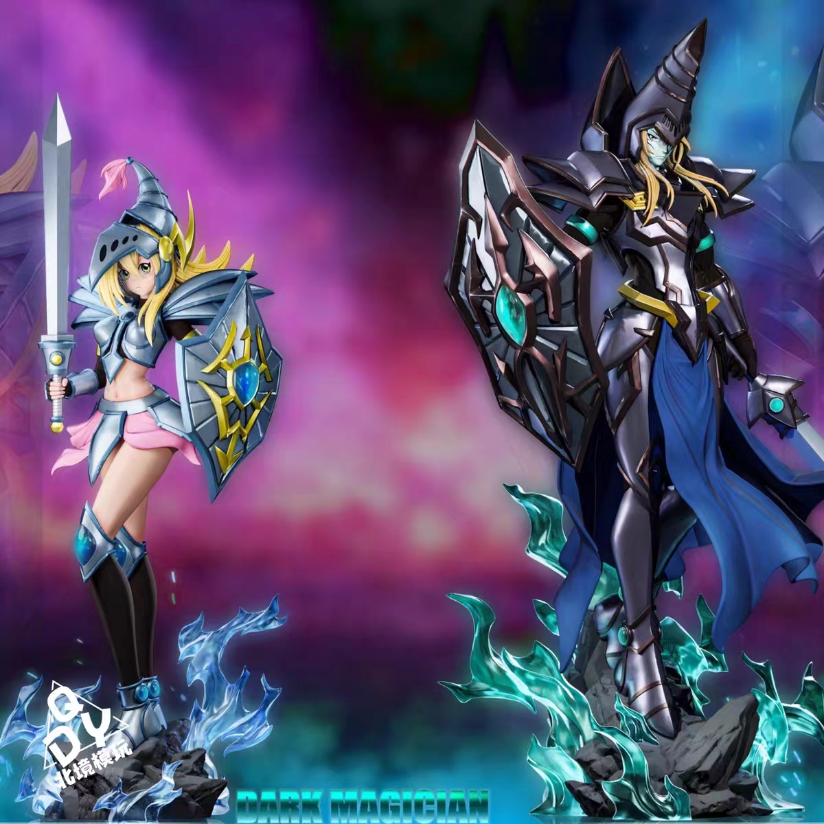 BBSD Studio - Dark Magician X Dark Magician Girl the Dragon Knight Yu-Gi-Oh!Statue 