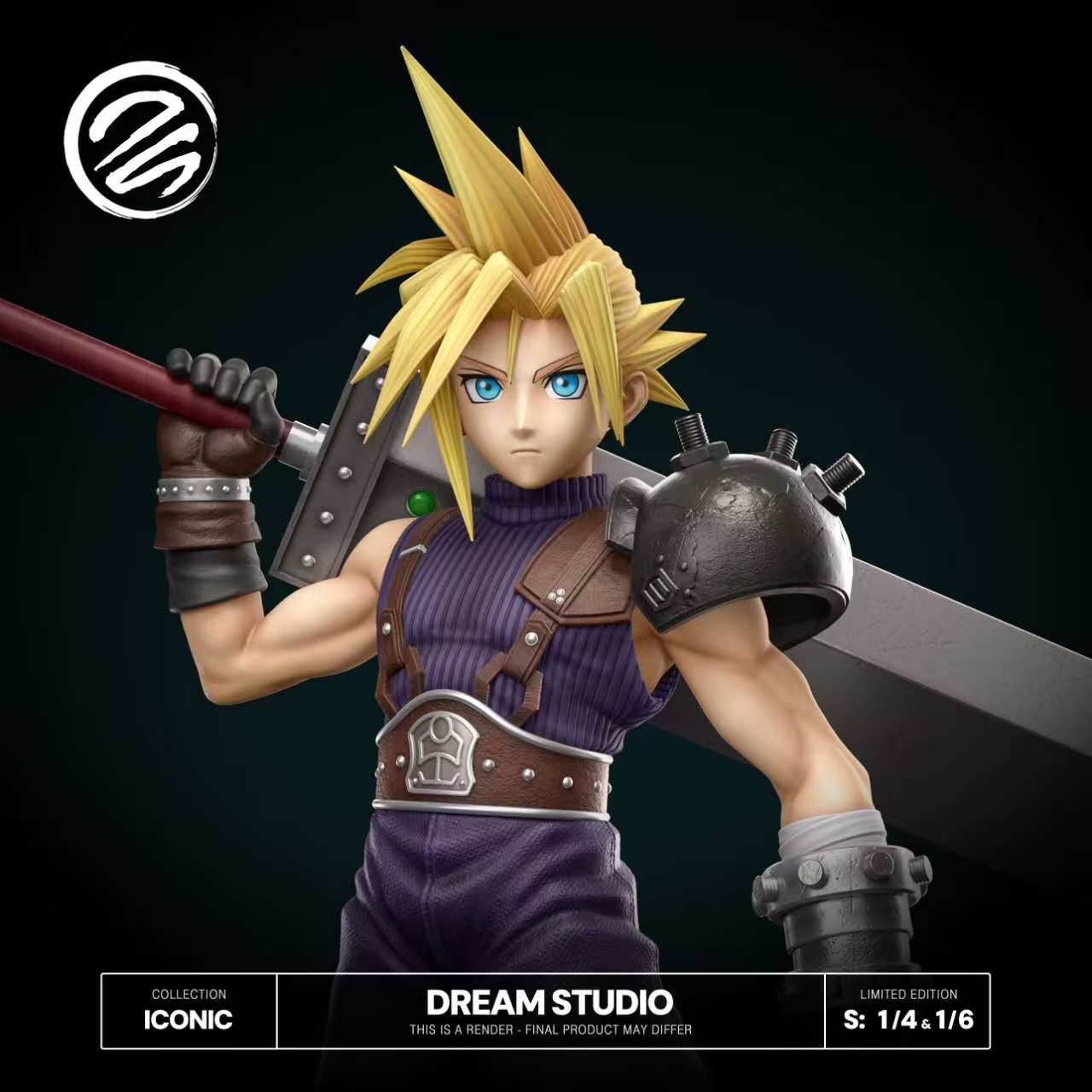 Pre-sale Character name Final Fantasy 7 - Cloud Scale 1/4, height 52 width 36 length 36cm Scale 1/6, height 35 width 29 length 17cm (GK)-KWII-GK
