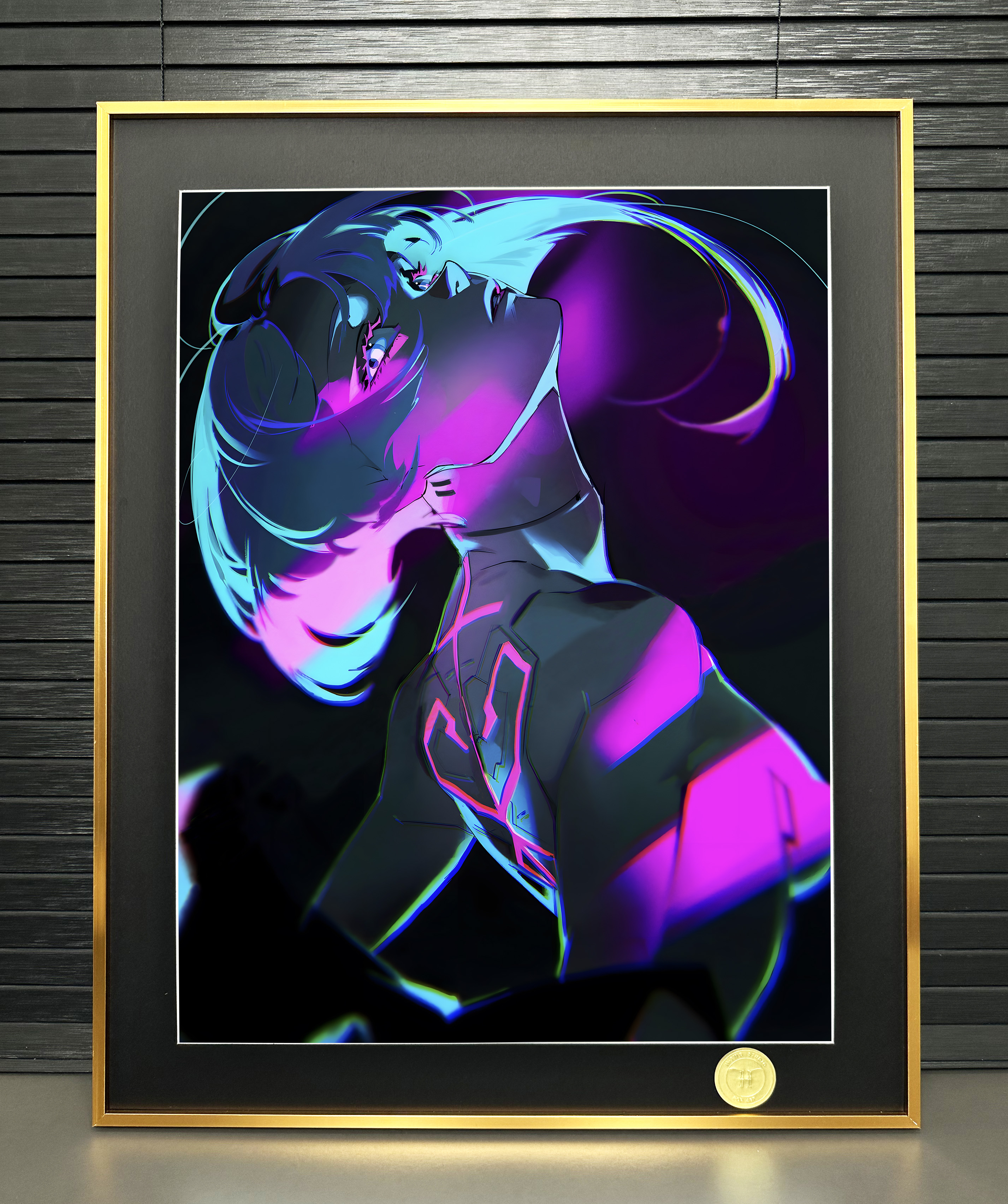 [In stock] "Lucy" Lucy Cyberpunk Edgewalker Decorative Painting Frame size: 50×40cm
