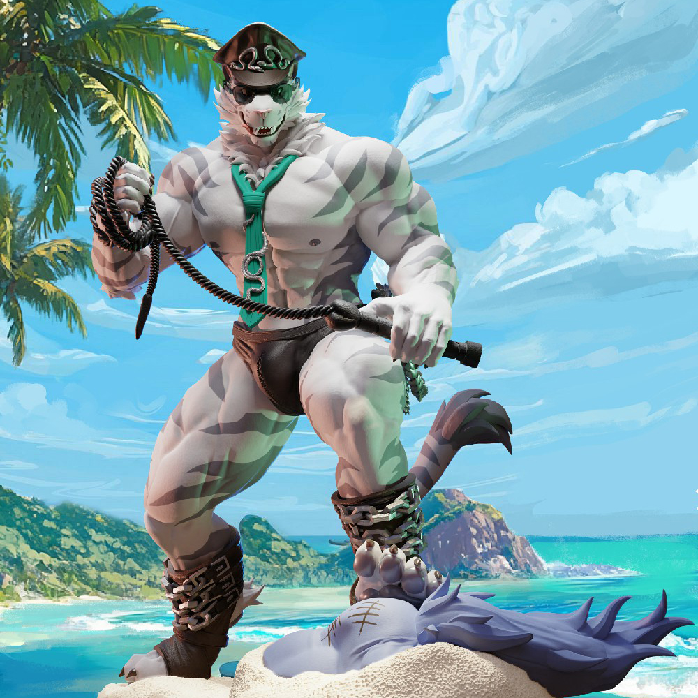 Original White Tiger (Licensed) Statue GK Figure(18+MALE)-Shibadon Studio Pre-sale