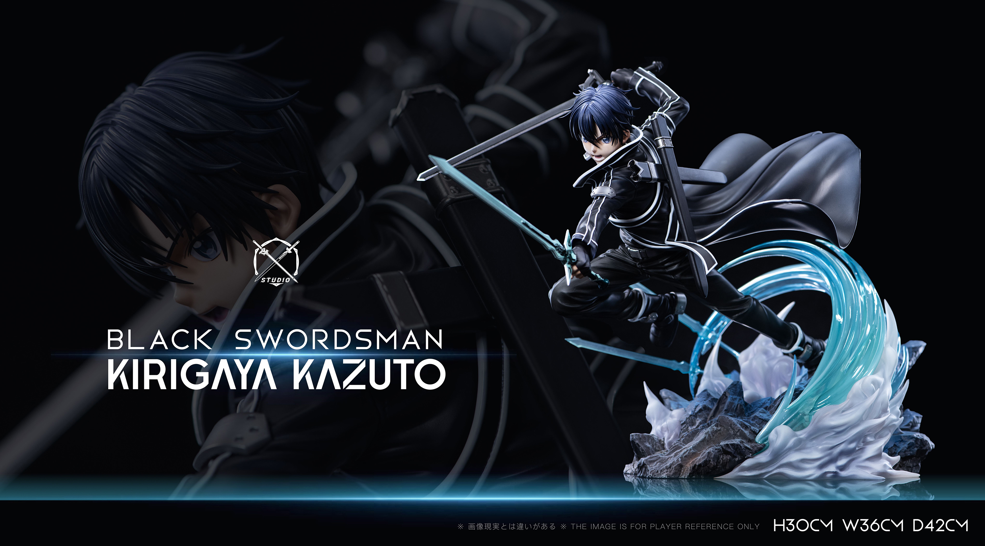 Sword Art Online Black Swordsman Kirito Statue GK-X Studio Pre-sale