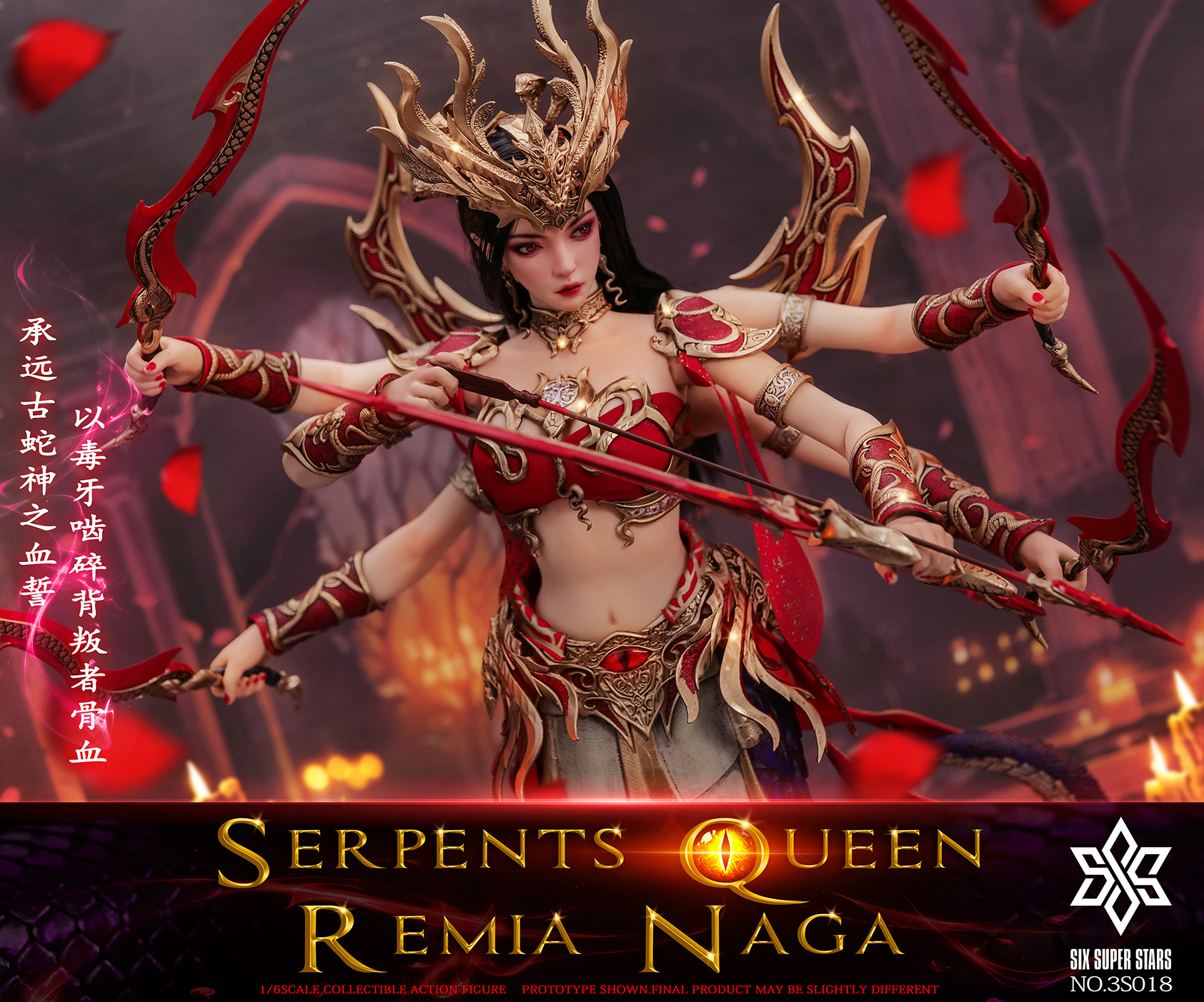Lamia Queen Remia Fully Articulated Action Figure 3S018 (Licensed) 1/6 Scale Statue (GK) - 3STOYS 