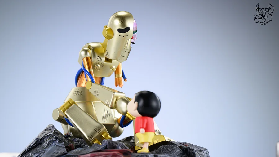 NIUZI Studio - Crayon Shin-chan Robo Dad and Shin-chan Statue(GK)