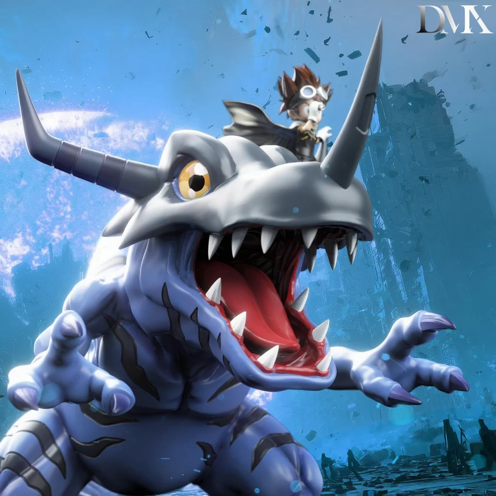 Digimon Generation 1 Riding Posture Series #4 Greymon & Yagami Taichi Statue(GK)-DMX Studio