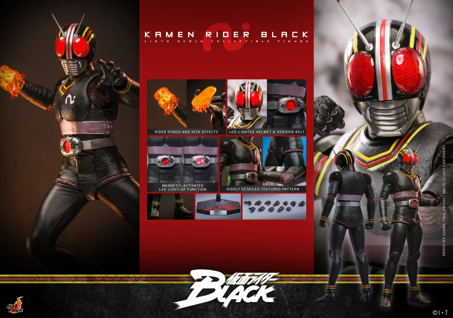 Hottoys -  Kamen Rider Black & Shadow Moon & Battle Hopper 1/6th scale TMS158 TMS159 TMS161 (Licensed) Statue(GK)