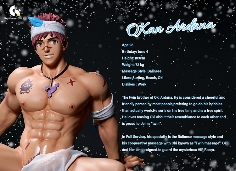 Original Twins Oki Ardana & Okan Ardana 1/6 Statue GK (Adult 18+) - Gentleman 18 Studio Pre-sale