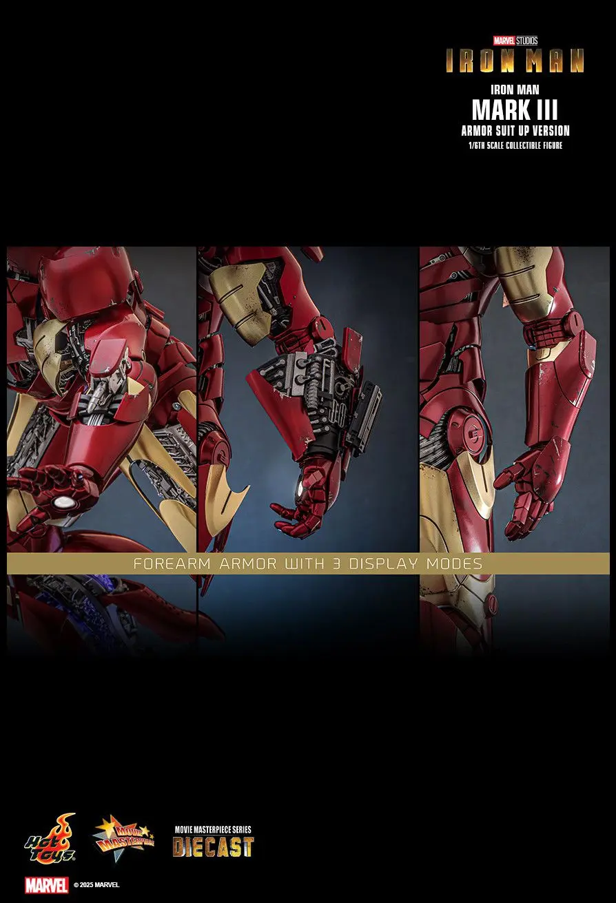 Hottoys - Iron Man Mark III (Armor Suit Up Version) 1/6th scale Collectible Figure MMS825D72 (Licensed)  Action Figure