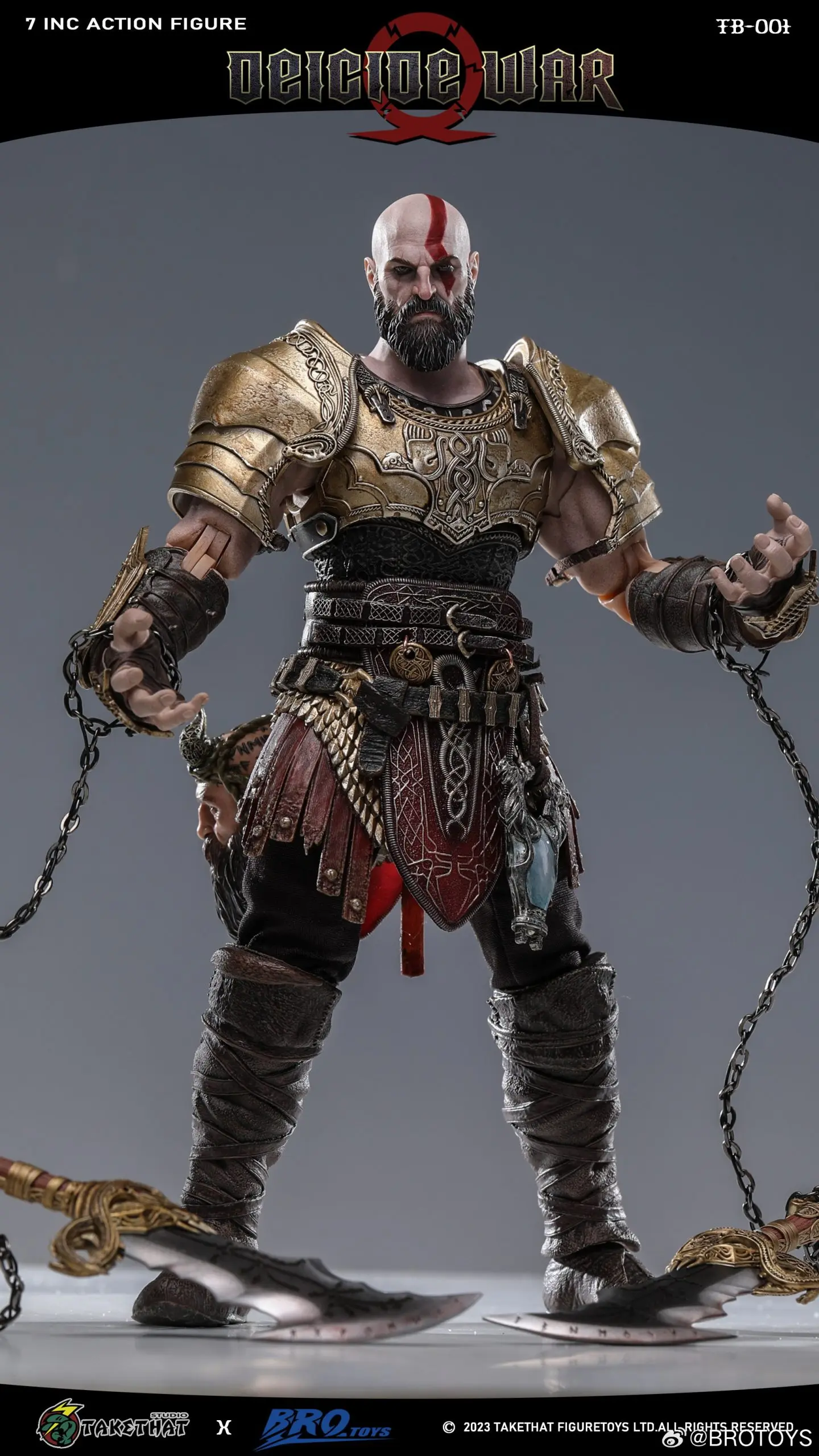 God of War Kratos ACTION FIGURE DEICIDE WAR DELUXE EDITION TB001 -Brotoys Studio & TAKETHAT Studio
