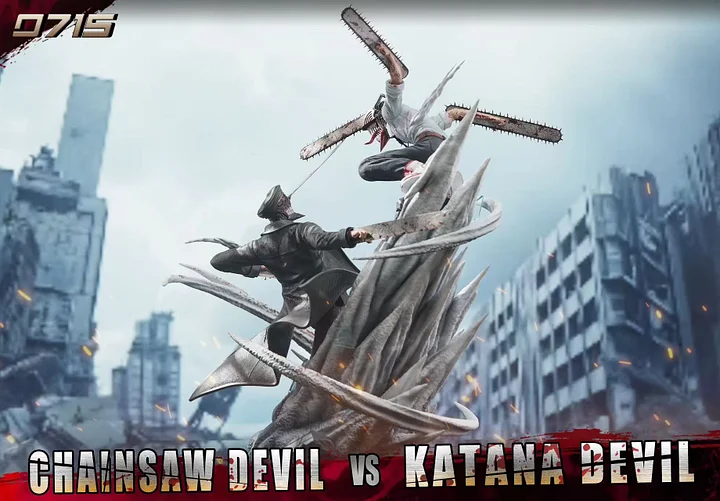 0715 Studio - Chainsaw Man Denji vs Devil of the Knife  Statue