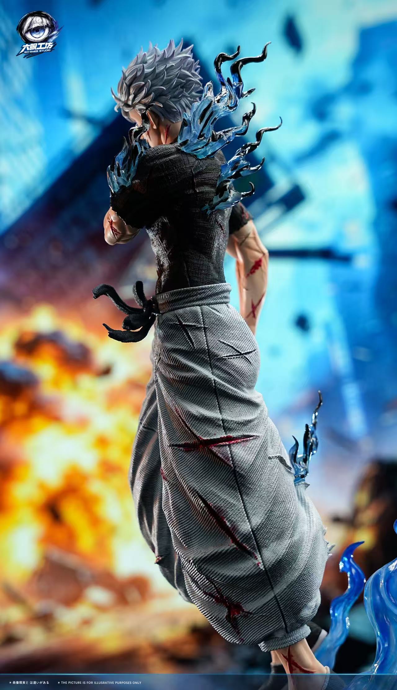 Six Eyes Studio Battle Damaged Satoru Gojo Jujutsu Kaisen Statue