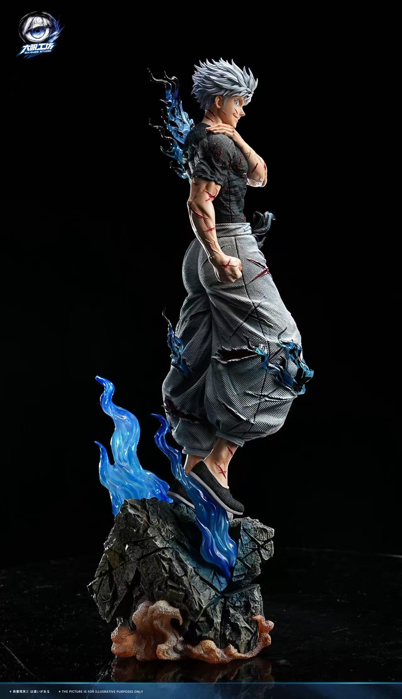 Six Eyes Studio Battle Damaged Satoru Gojo Jujutsu Kaisen Statue