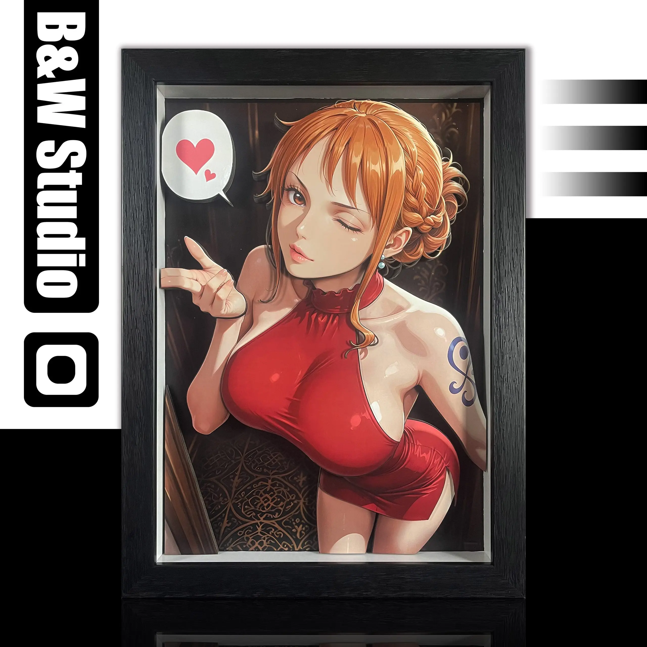 In stock-B&W Studio - One Piece Nami 3D Decorative Painting