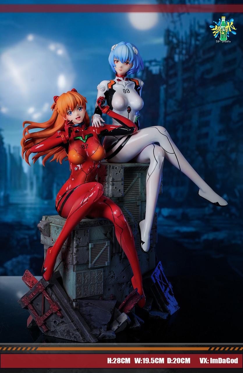 Neon Genesis Evangelion 1/6 Asuka & Ayanami Rei Statue(GK) - SD Studio