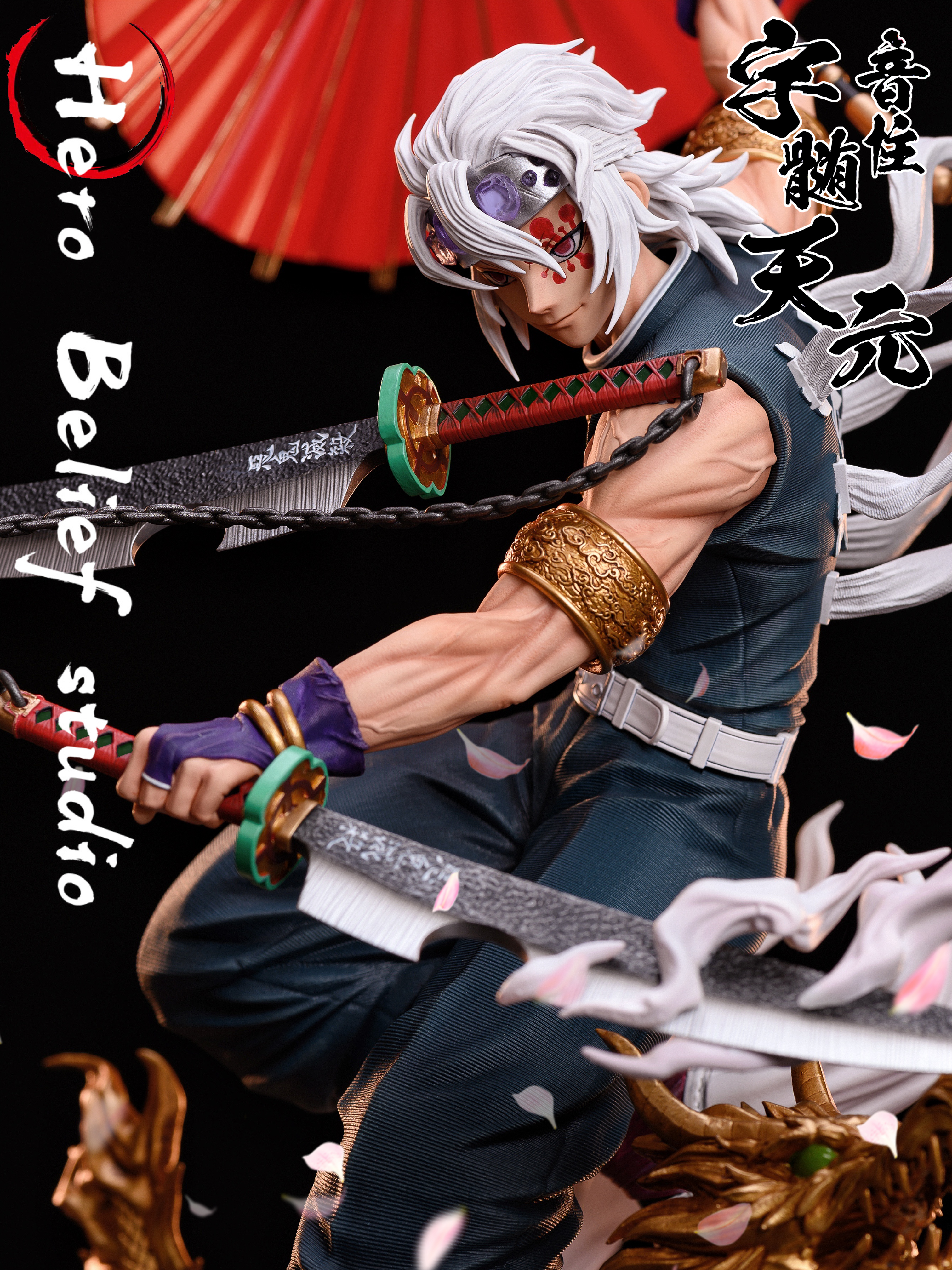 In stock-Demon Slayer: Kimetsu no Yaiba-Sound Hashira Uzui Tengen 1/6 Scale Statue (GK) Figure-Hero Belief Studios-KWII-GK