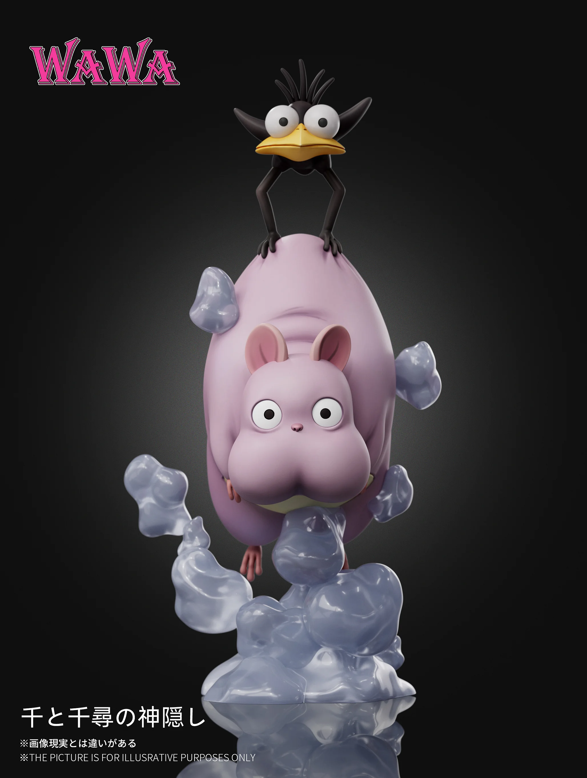Spirited Away Hayao Miyazaki Desk Decoration Series Flying Boh Mini Figurine Statue(GK) -WAWA Studio 