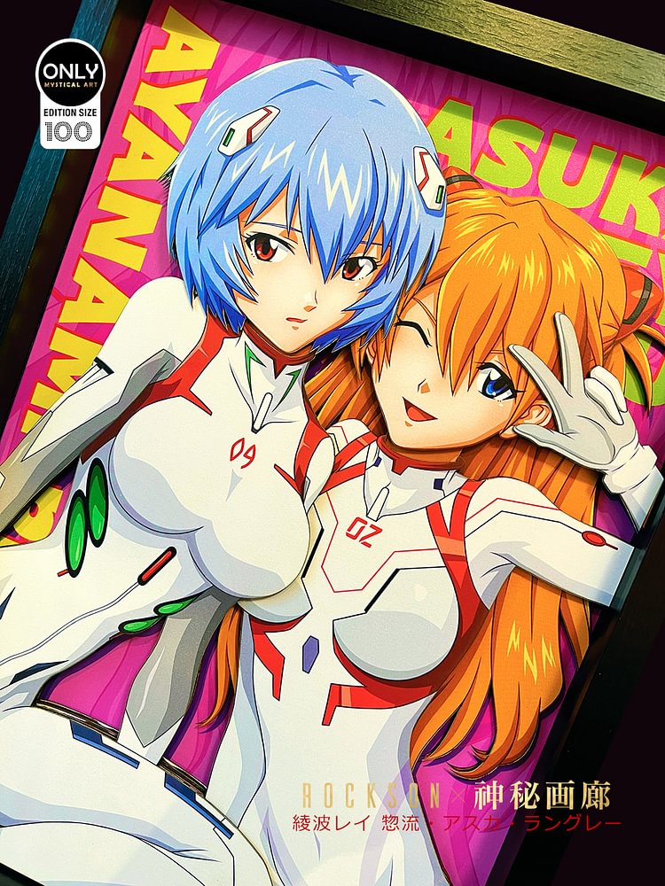 EVA- Decorative Painting of Ayanami Rei & Asuka Langley Soryu Scene Painting (Adult 18+) IN-STOCK  Mystical Art Studio -KWII-GK