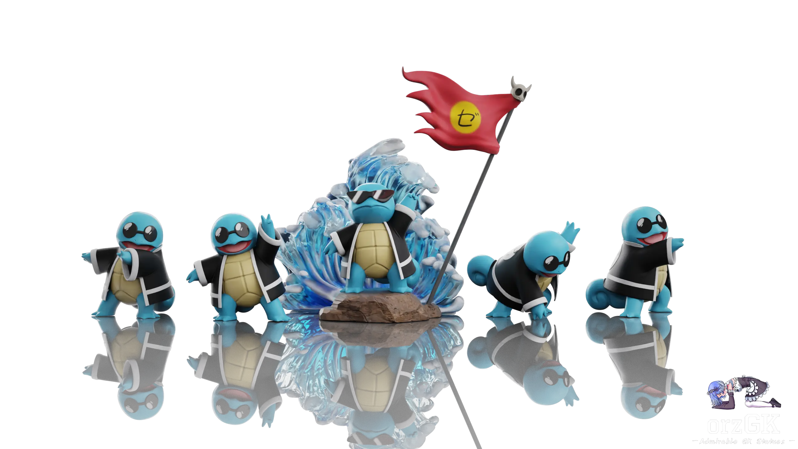 OM Studio - Squirtle Squad Pokemon Statue 