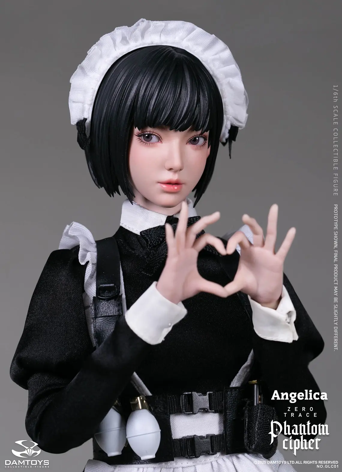 DAMTOYS - 1/6th scale PHANTOM CIPHER: ZERO TRACE ANGELICA Original Story Collectible Action FigureGLC01 (Licensed)
