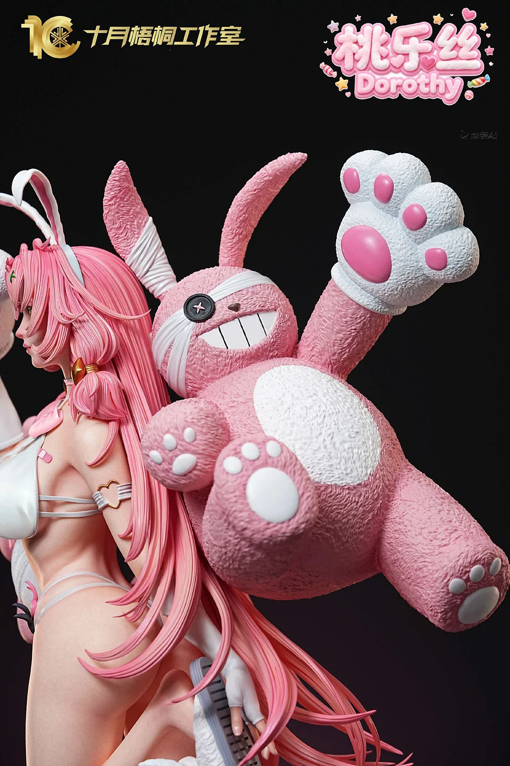 Shi Yue Wu Tong Studio - Nightmare Vol. 1 Pink Rabbit Dorothy Statue Licensed 