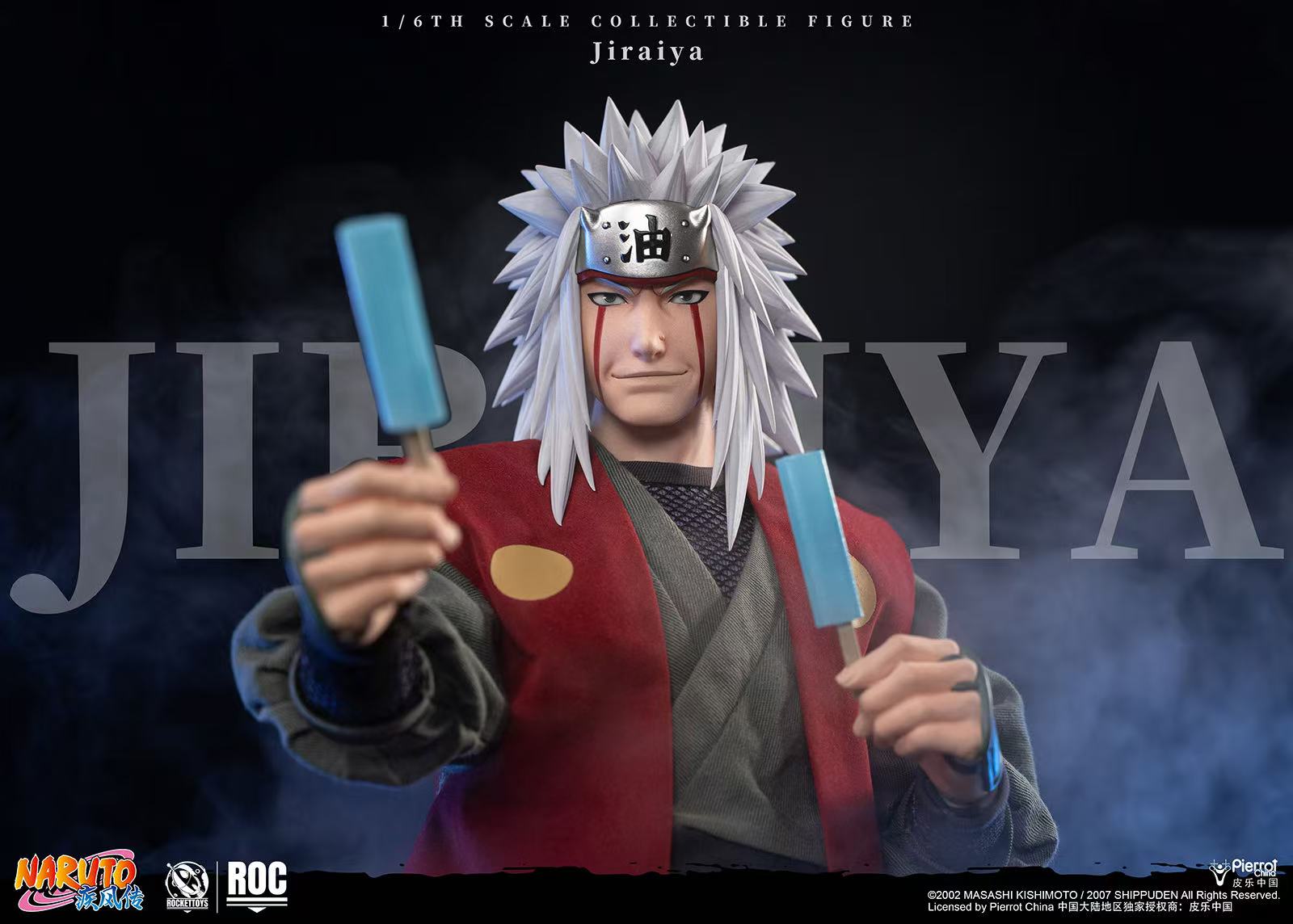 ROCKETTOYS Studio Naruto Shippuden Jiraiya 1/6 Scale Action Figure ROC-019 No. ROC-020 (Licensed)