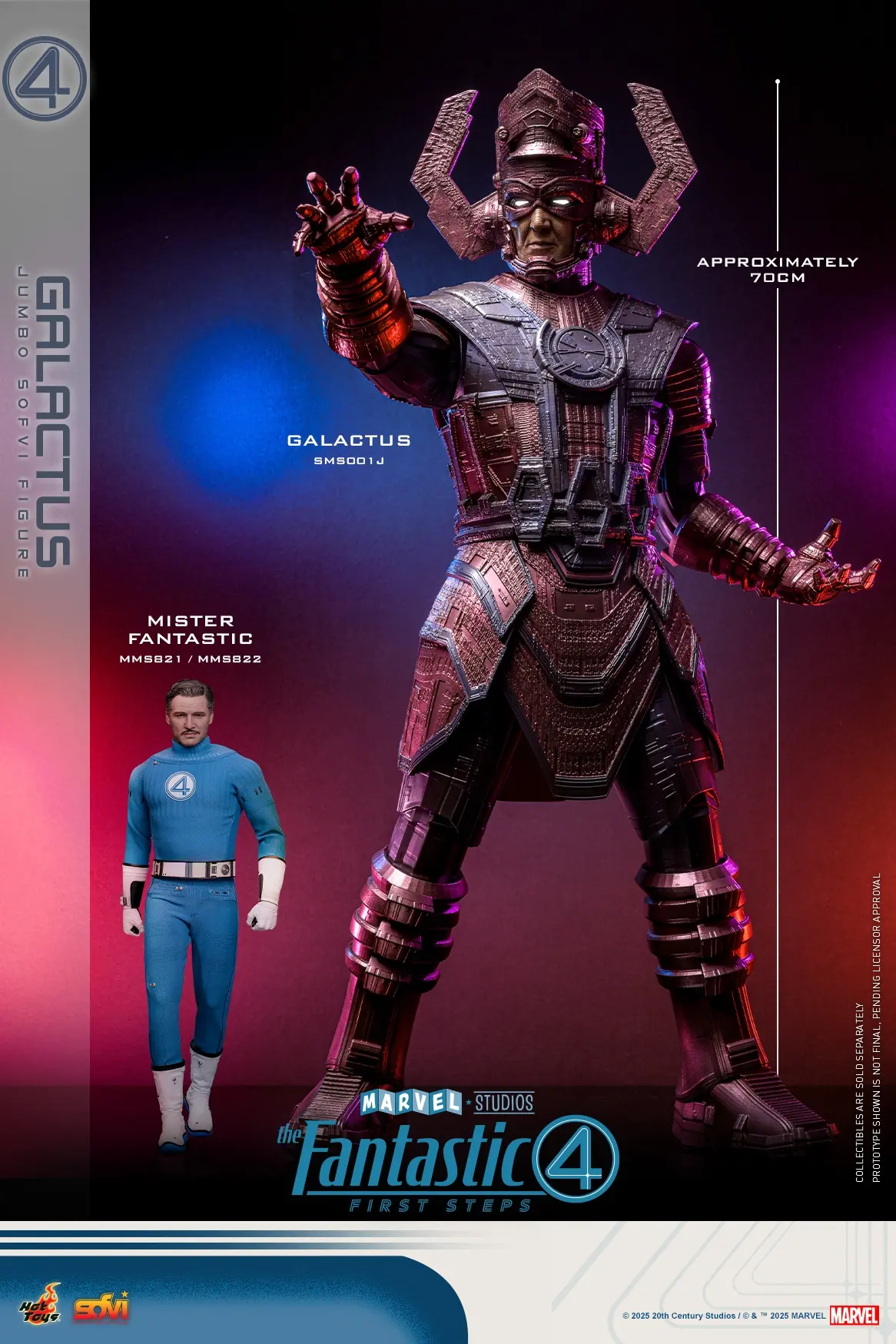 Hottoys - The Fantastic Four: First Steps Galactus Jumbo Sofvi Figure & The Thing SMS001J MMS813 (Licensed)1/6 Statue(GK)