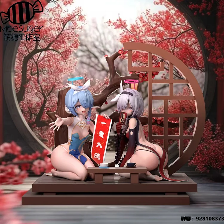 Blue Files Alona and Plana New Year Cheongsam 1/5 Statue GK (Adult 18+) Pre-sale, MoeSugar Studio