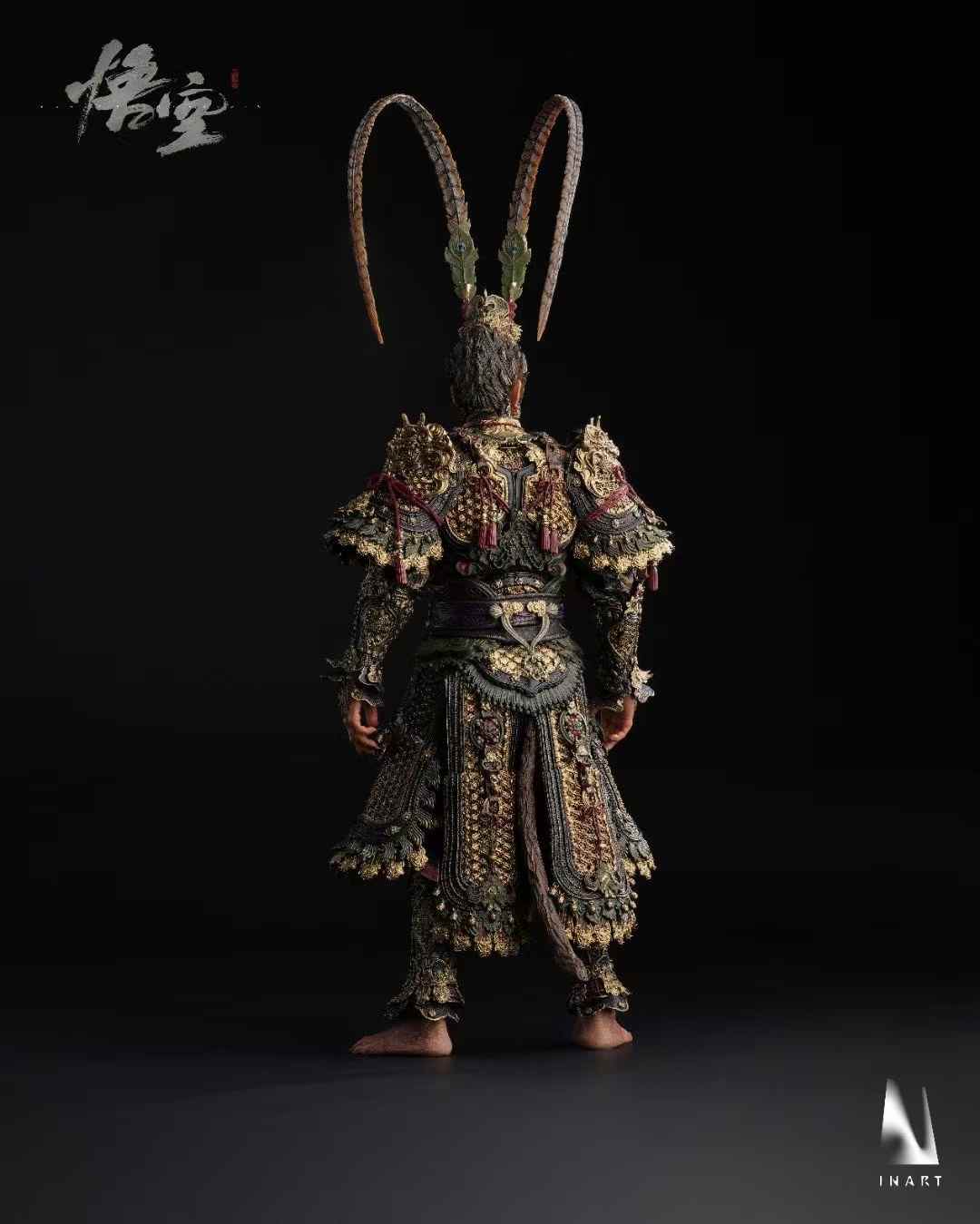 Pre-sale  INART-Black Myth Wukong-Destiny Man·Great Sage Golden Armor Set 1/6 Collectible Action Figure Work scale 1/6 (including Phoenix Wing Purple Gold Crown and base H40cm, W17cm, D20cm) (GK)-KWII-GK