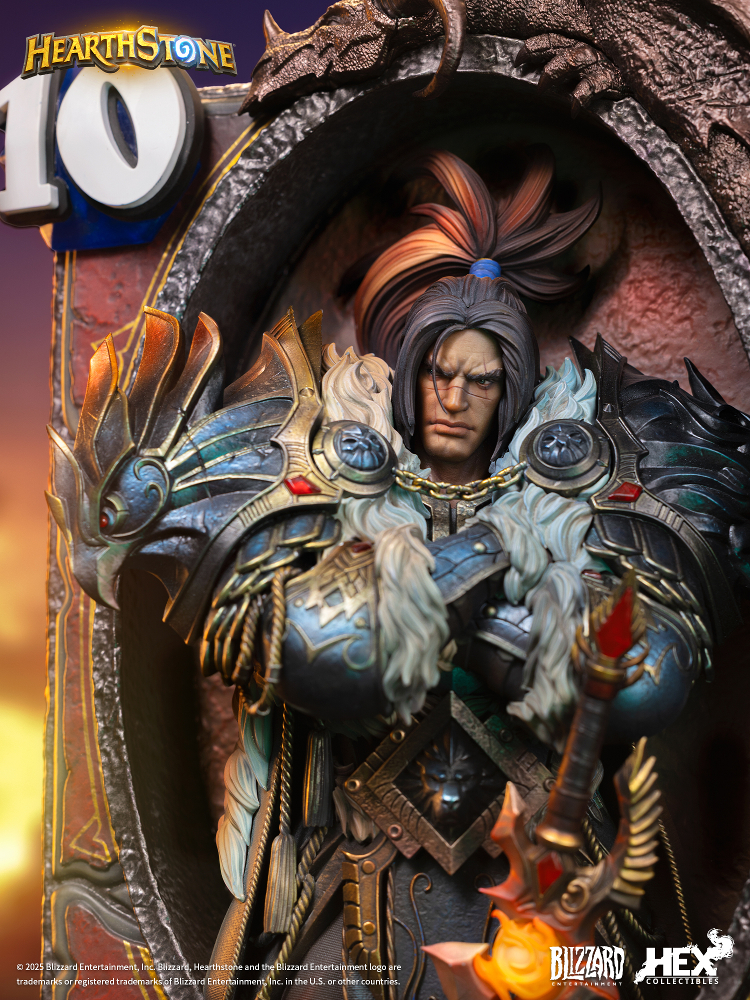 Hearthstone Varian Wrynn Legendary Card Art Statue HEXFRAME02 (Licensed)Statue(GK) -HEX Collectibles & Blizzard Entertainment -KWII-GK