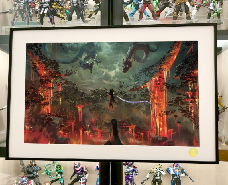 Nezha The Devil Boy Conquers the Dragon King Shen Gongbao decorative painting, in stock-KWII-GK