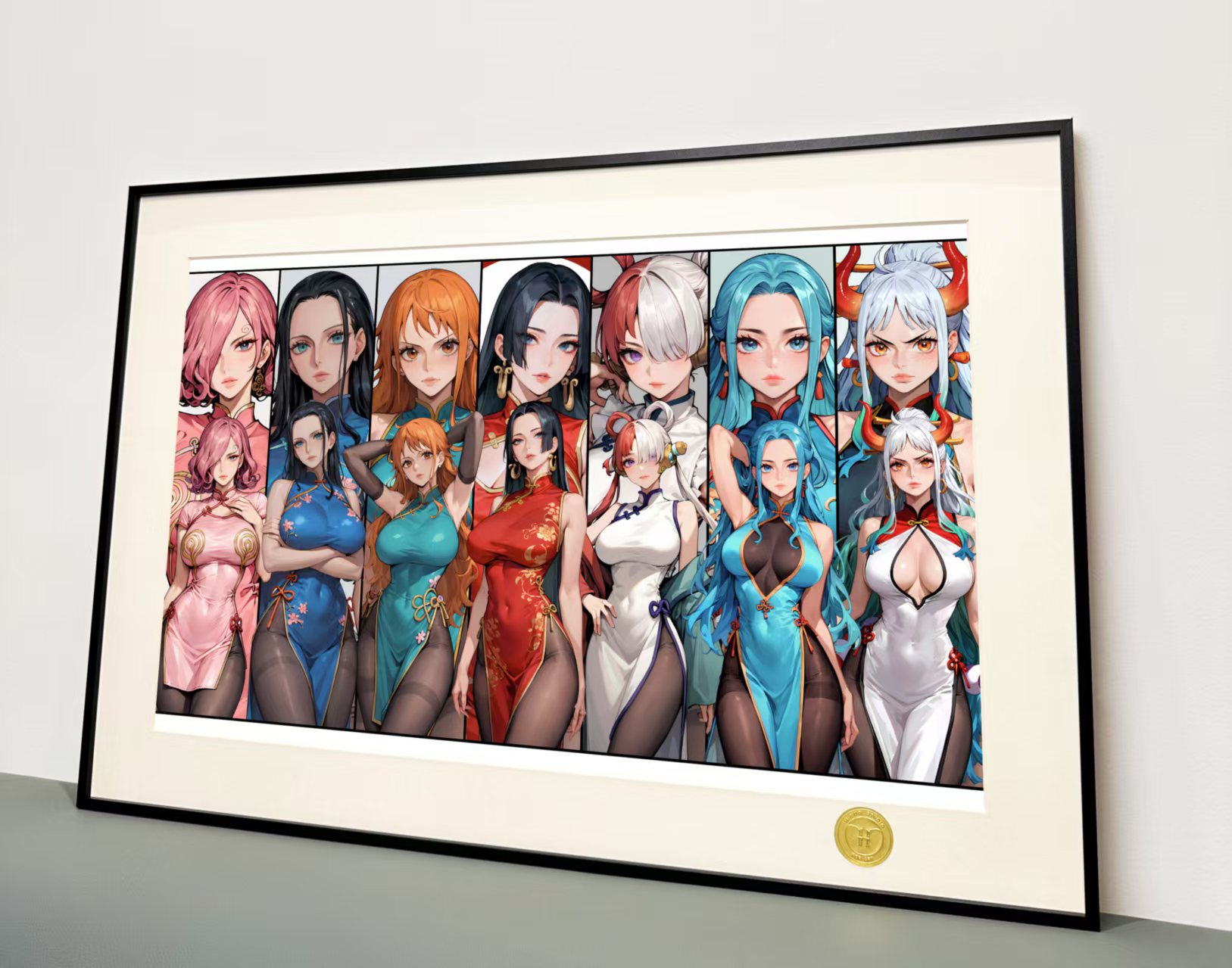 One Piece "Cheongsam Girl Group" Empress Nami, Robin, Yamato and Uta decorative painting in stock