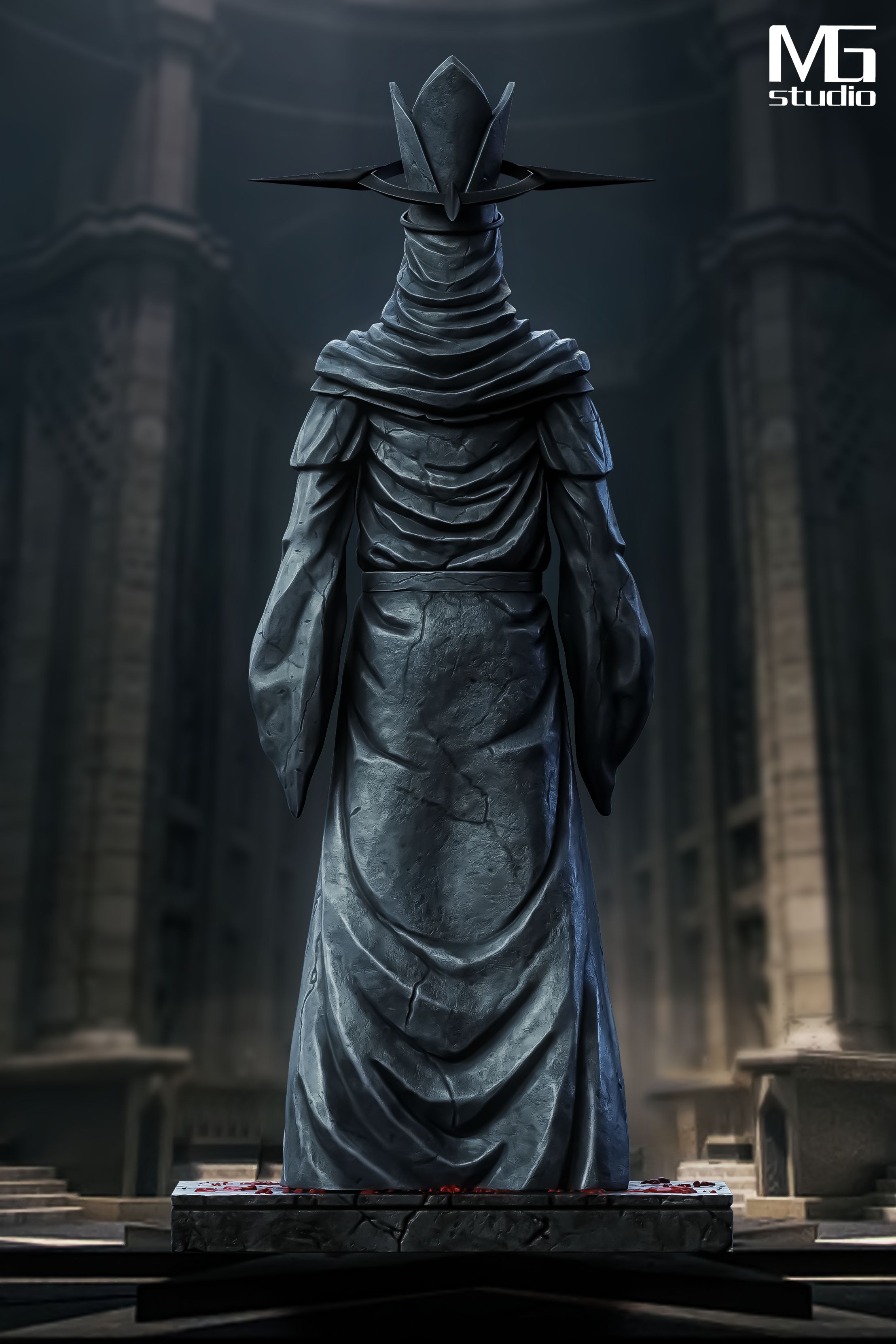 Pre-sale Standing stone statue BOSS size Height 50cm, width 23cm, depth 20cm。（GK）-KWII-GK