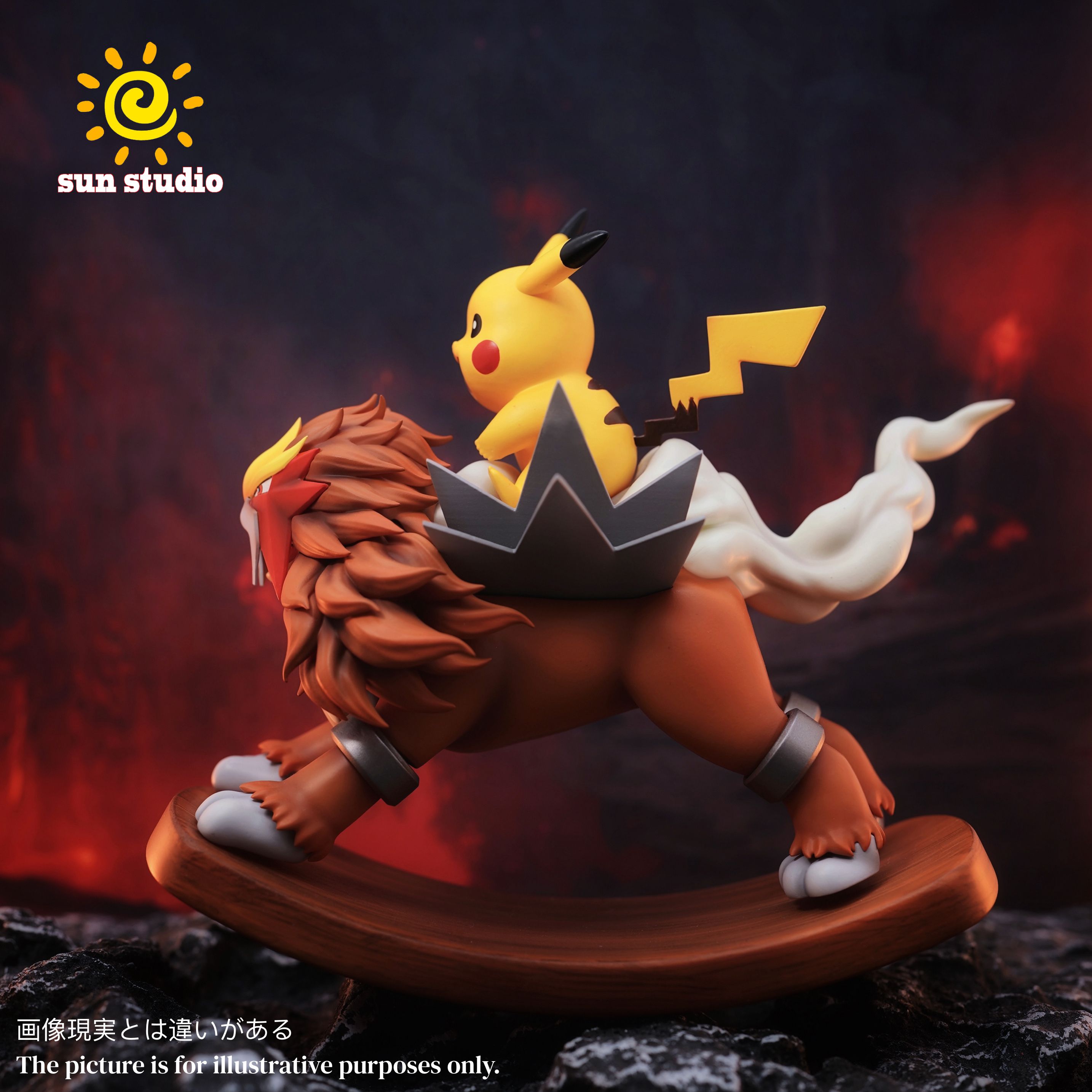 Pokémon, Pikachu & Entei, Rocking Horse Series SUN studio, Statue (GK) Pre-sale