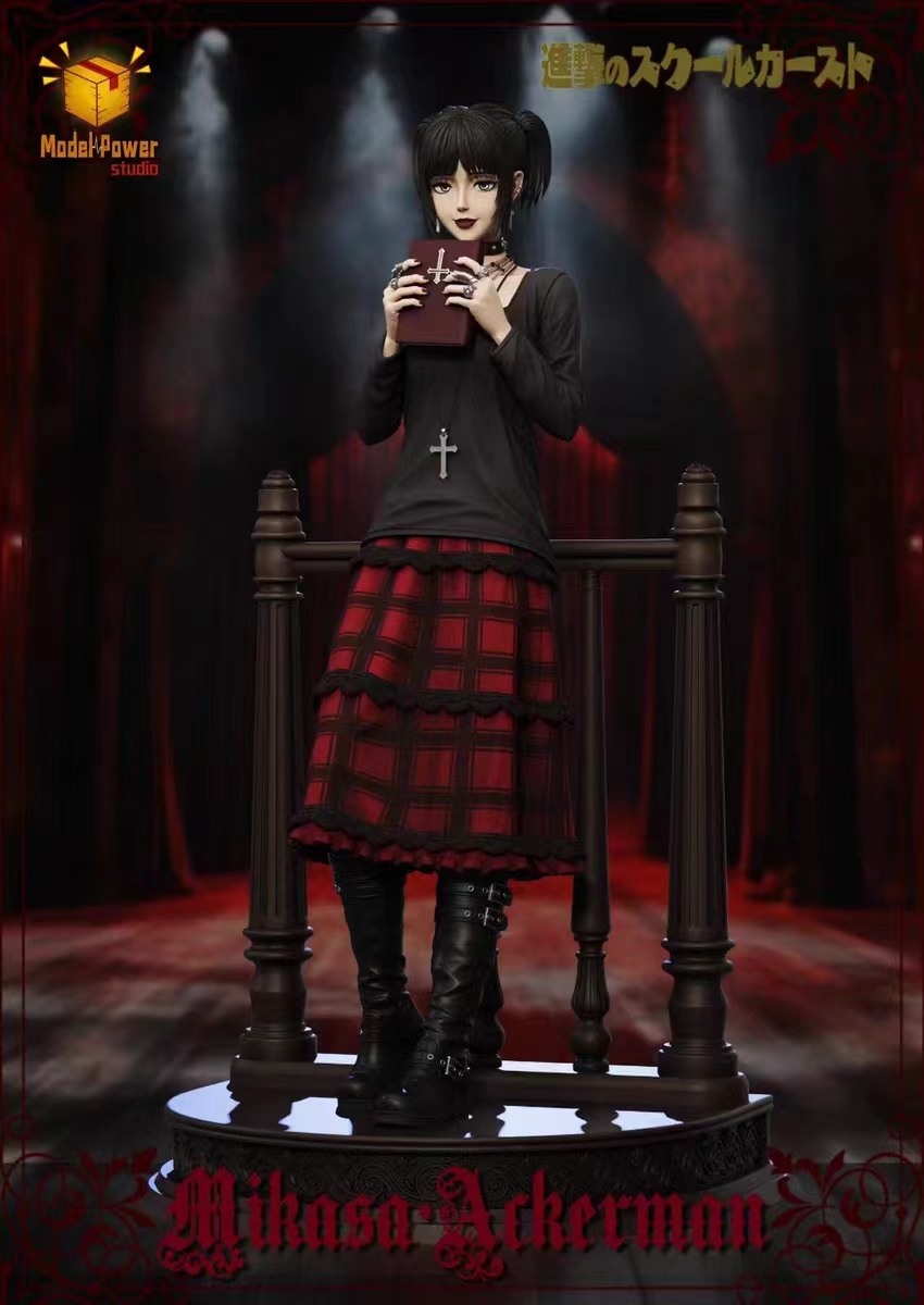 Attack on Titan, Gothic Costume, Mikasa Ackerman, Model Power Studio, Statue GK Pre-sale