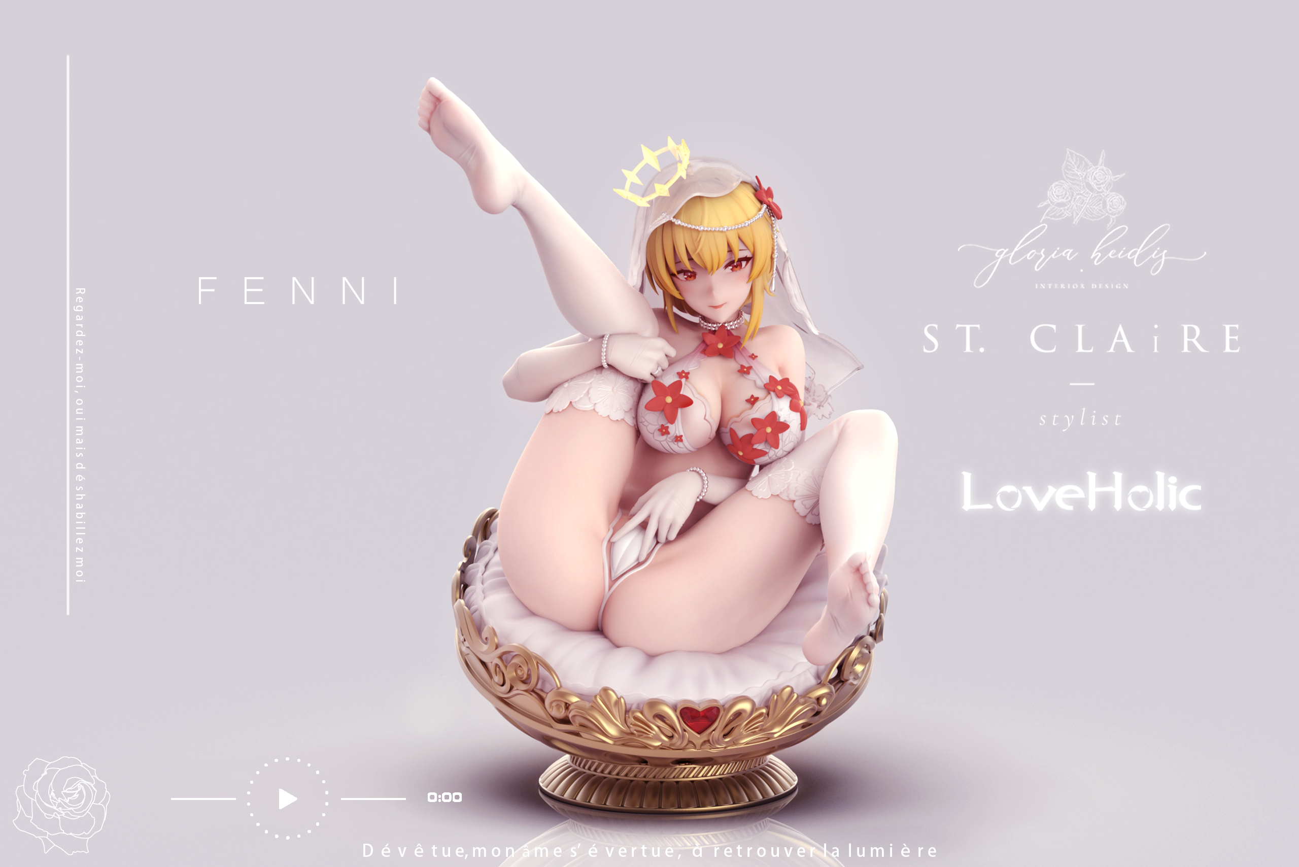 Snowbreak Containment Zone Wedding Dress Fenny Golden 1/7 & 1/4 Statue GK (Adult 18+), LoveHolic Studio, Pre-sale-KWII-GK