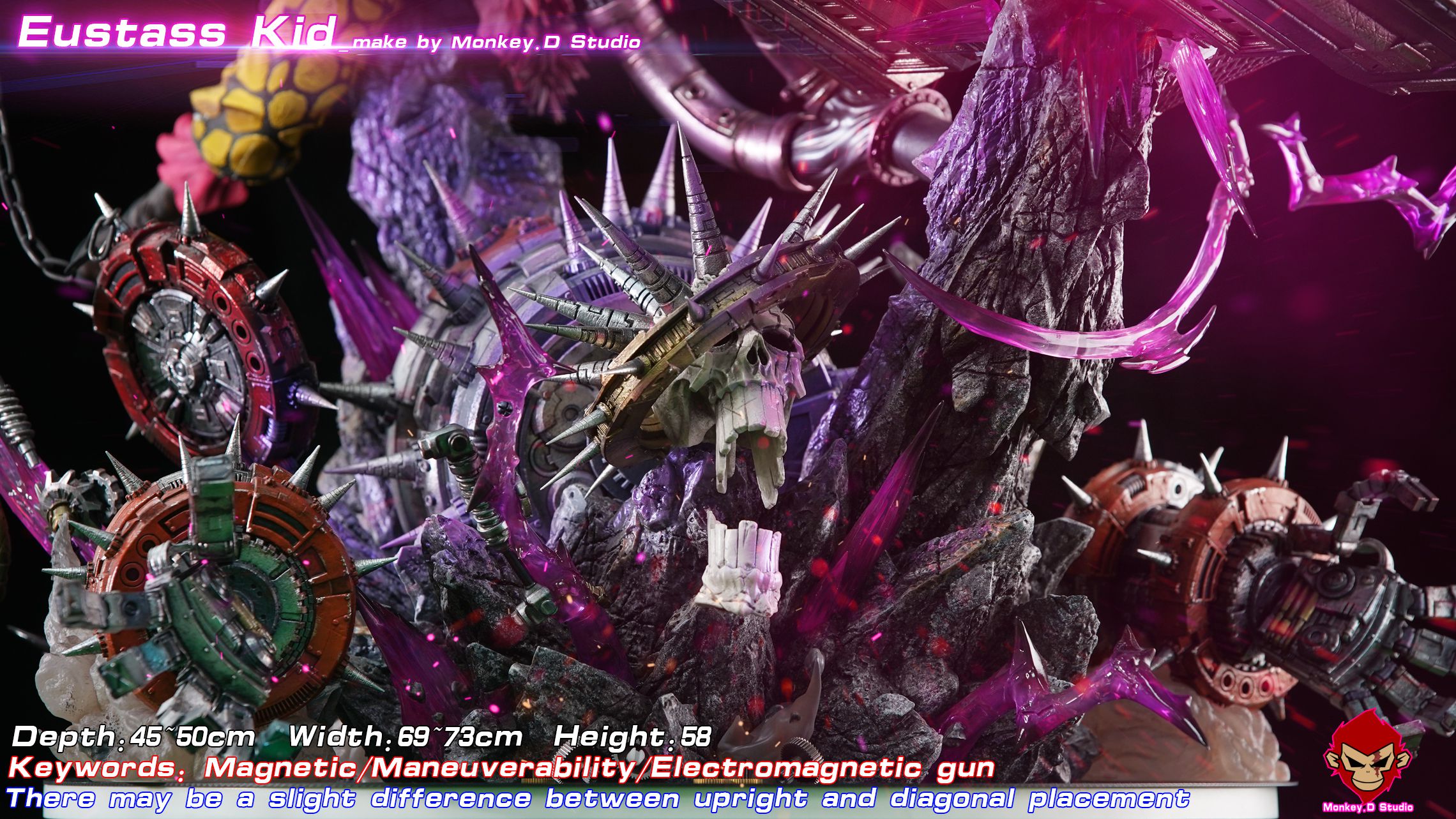 Pre-sale One Piece Series The Age of Evil - The Third Captain Resonance Series - Eustace Kidd Keywords Electromagnetic Gun, Magnetic Suction, Mobility Scale 1/6 Depth, Width, and Height 45~50cm / 69~73cm / 58 (GK)-KWII-GK