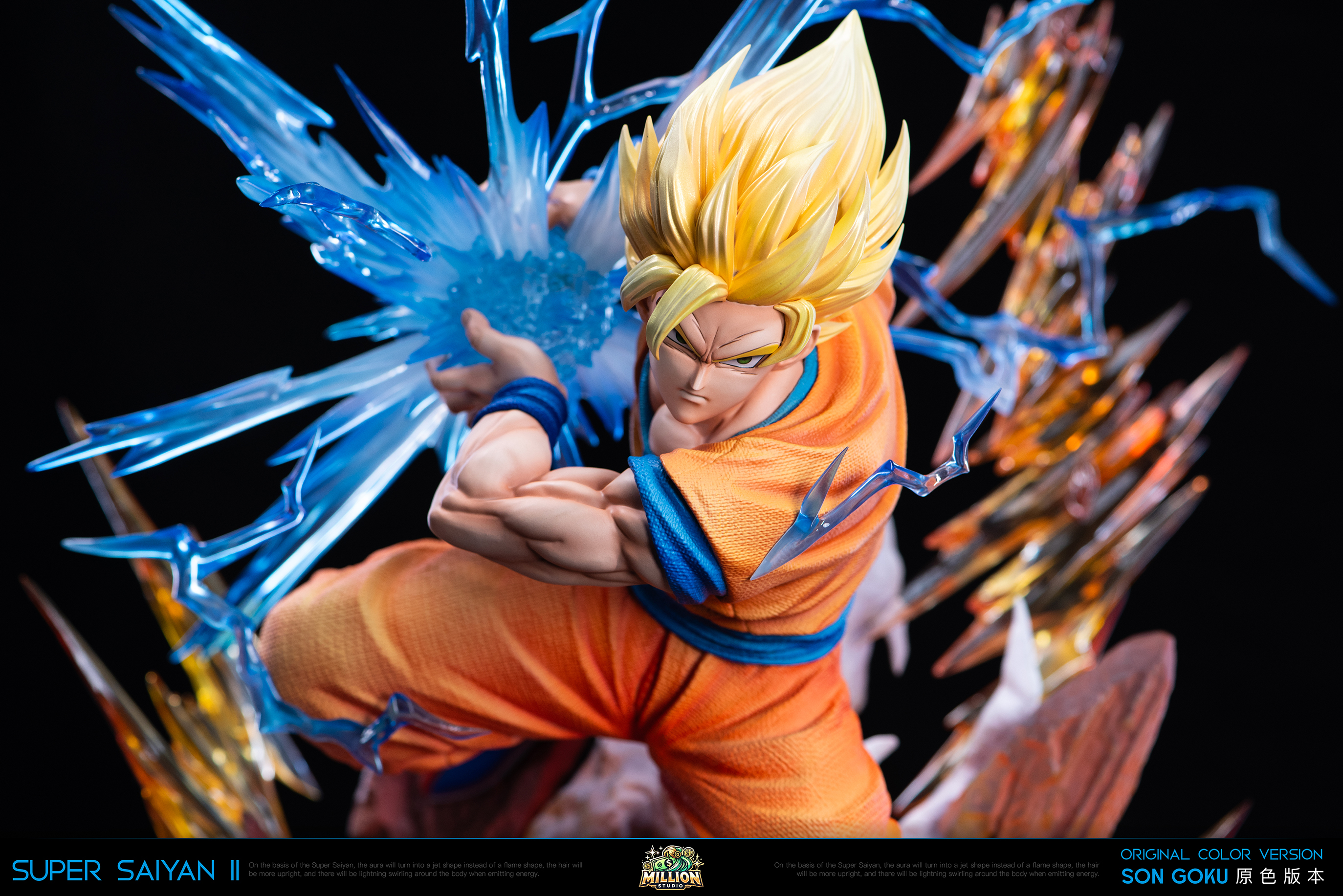 DRAGON BALL RESONANCE SERIES 01 SUPER SAIYAN 2 GOKU KAME HAME HA STATUE GK- MILLION STUDIO Pre-sale-KWII-GK