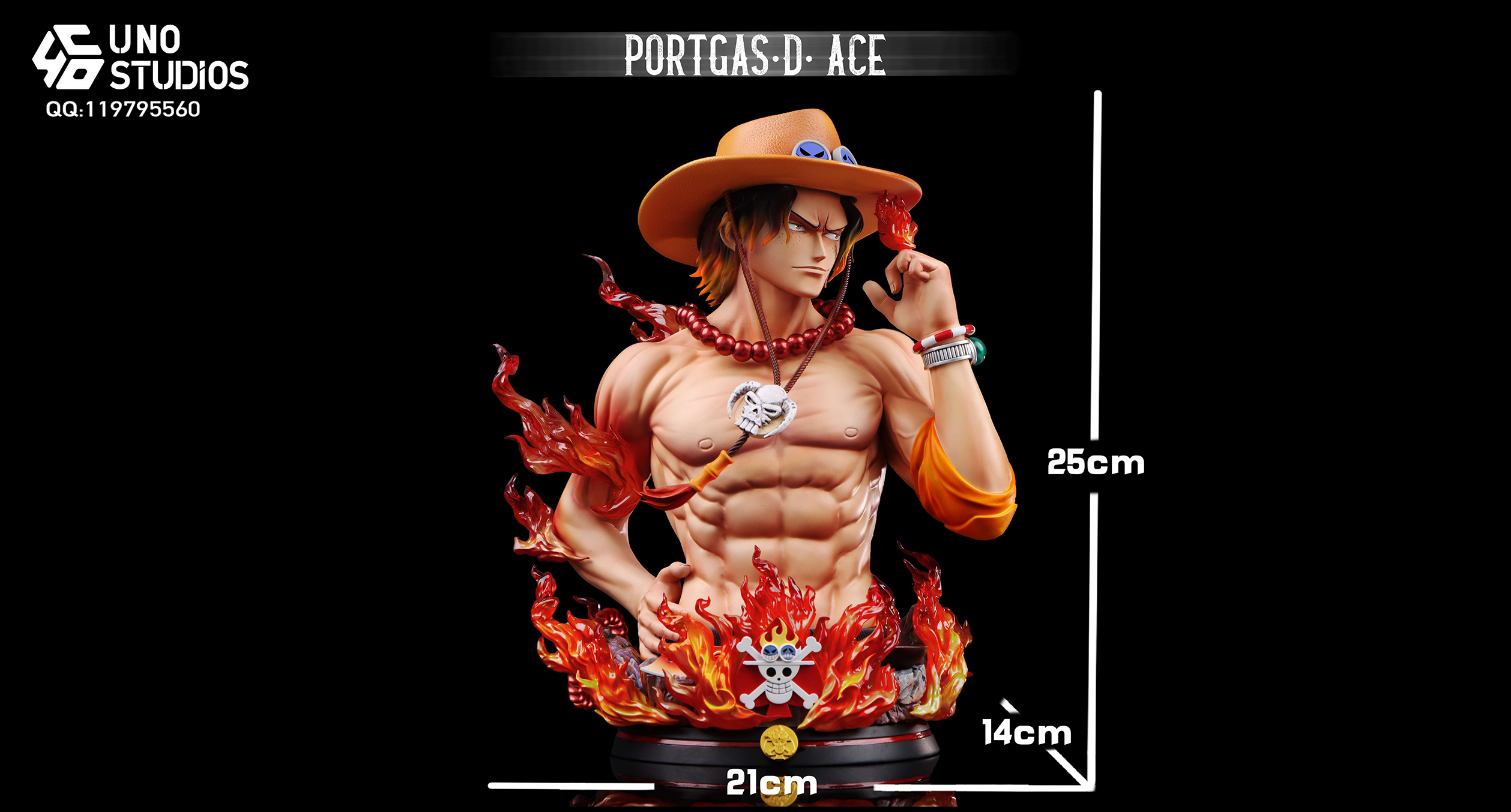[Pre-sale] One Piece Ace Tabletop Bust [Work]: 1/4 Ace Bust (GK)