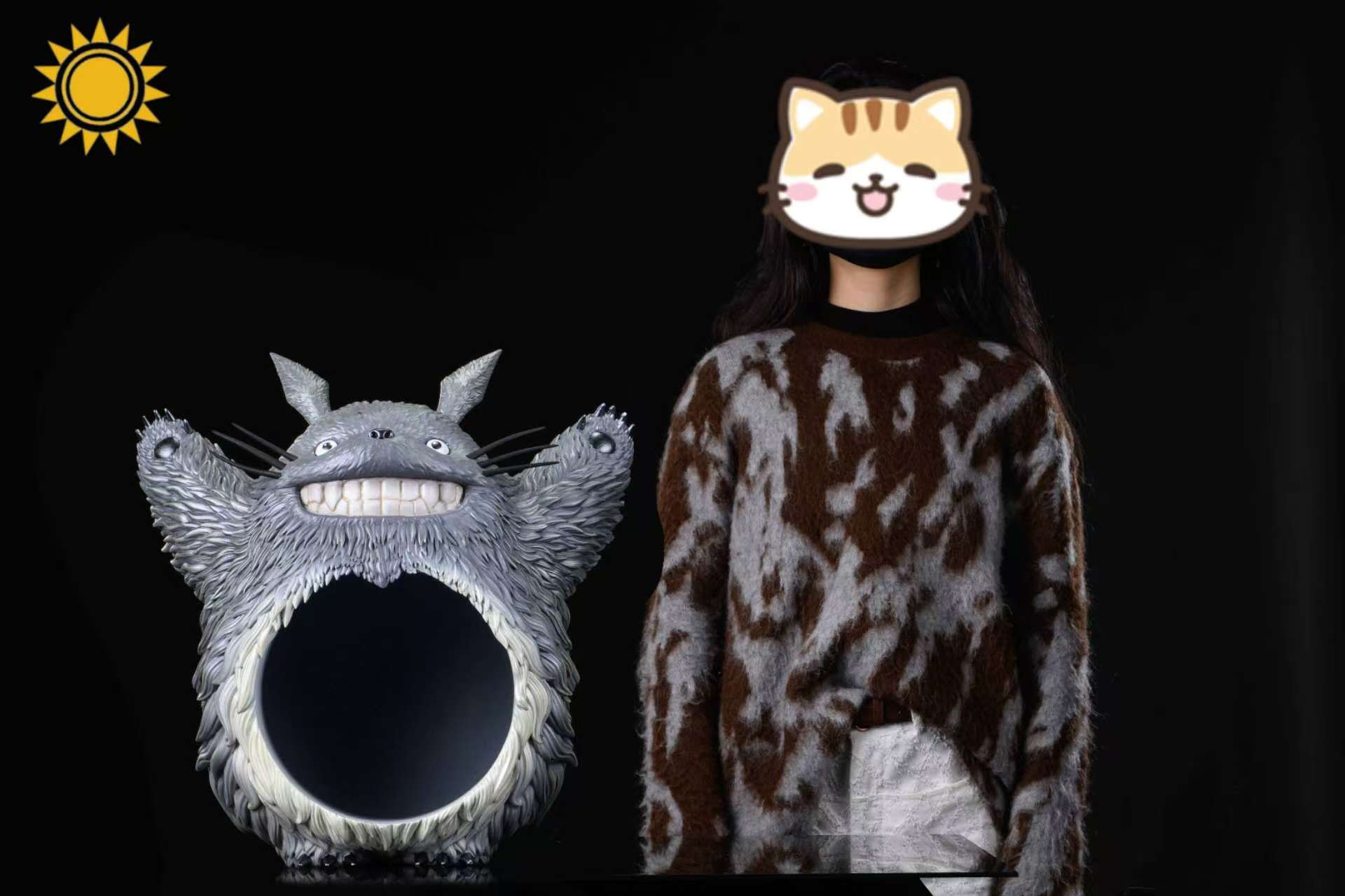 Pre-sale ★Works Totoro creative storage ornts, cat and dog nests, snack cabinets ★Size Height 65cm width 60cm depth 60cm. The size of the hole is 31cm long, 31cm wide and 31cm deep-KWII-GK