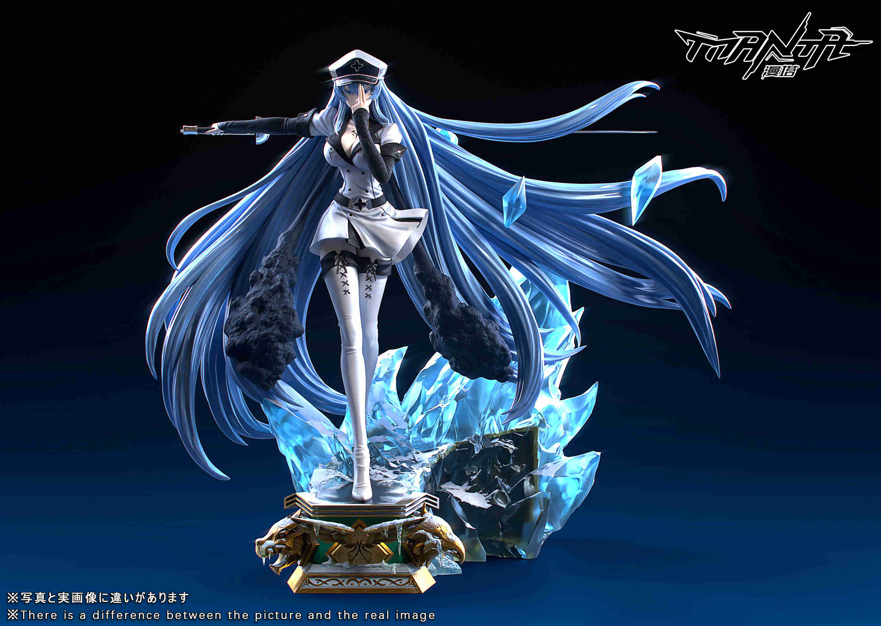 Pre-sale Work Kill the Red Eyes Esdeath Size Character scale 1/6 Length-33cm, width-43cm, height-36cm (GK)-KWII-GK