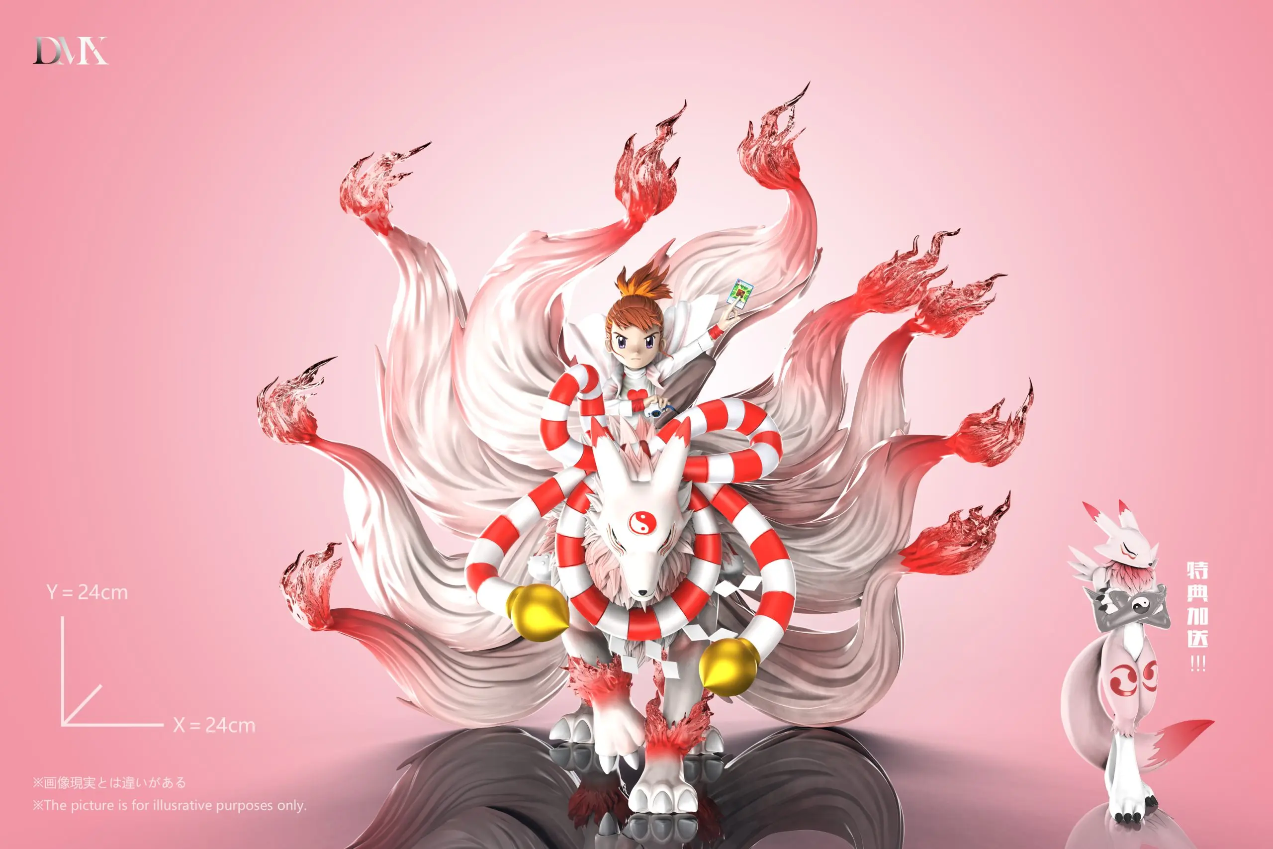 DMX Studio - Digimon Adventure 3 Makino Ruki & Kyubimon & Renamon Statue(GK)