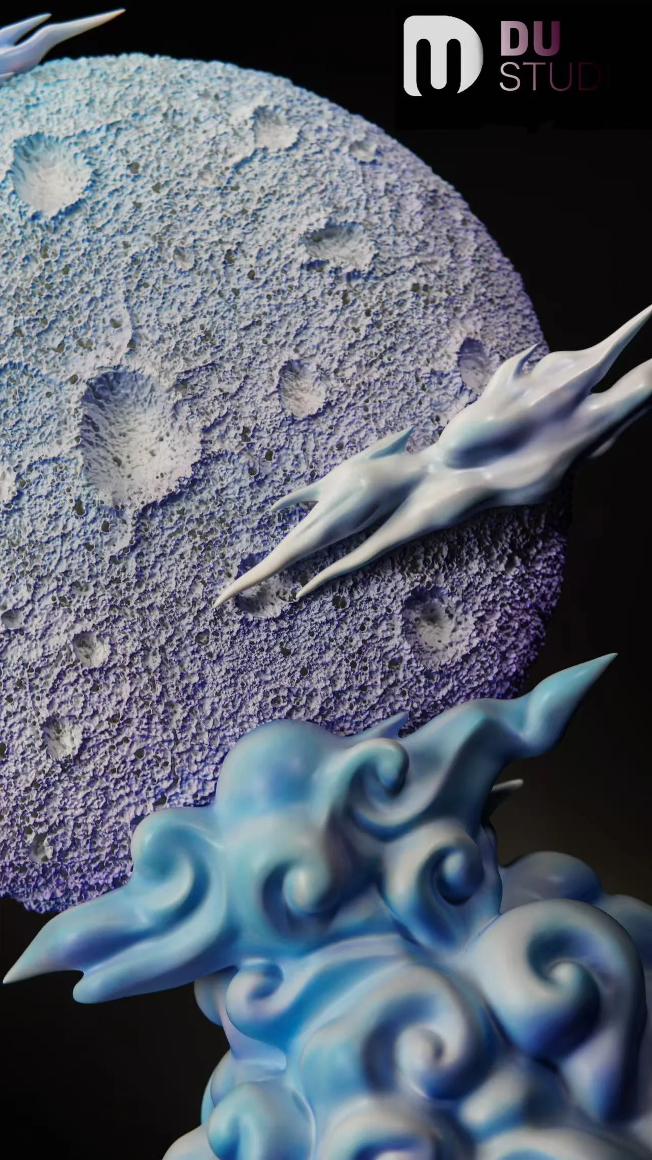 DU Studio - SS4 Moon background with LED Statue 