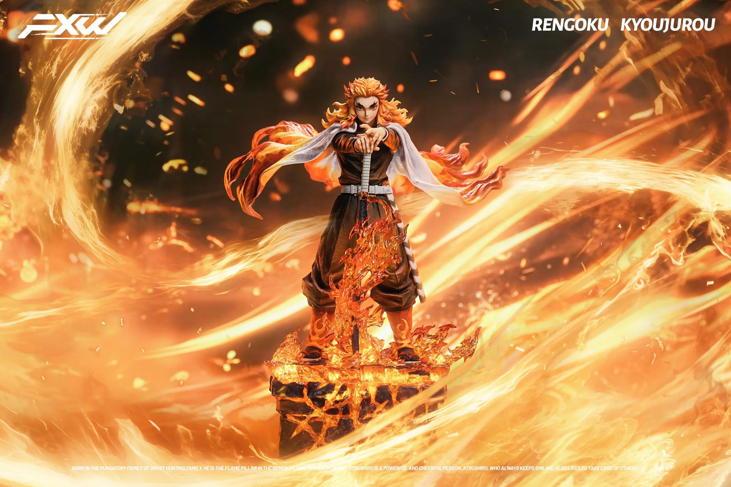 FXW Studio - Demon Slayer Nine Hashira Series Flame Hashira Rengoku Kyojuro Statue (GK) 