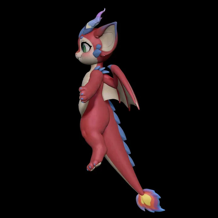 Spirit Demon Studio - Little Fire Dragon Plush Toy Pokemon Statue 