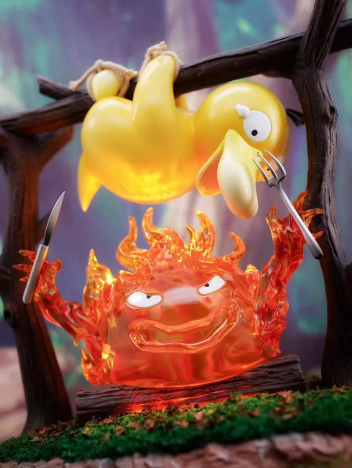 Lucky Studio x Long Miao Studio - Psyduck & Calcifer Statue