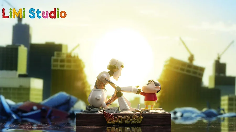 Crayon Shin-chan Shinnosuke and the Robot Dad Statue(GK)-LiMi Studio 
