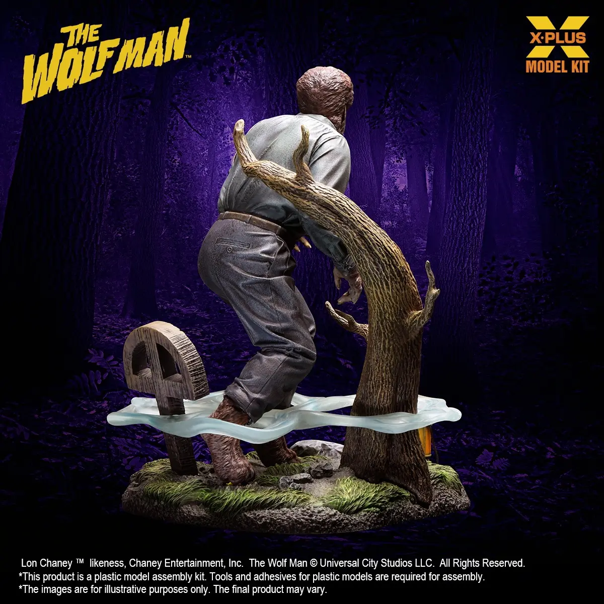 X-PLUS PLEX Studio - 1/8 Scale Lon Chaney Jr. as Wolf Man Plastic Model Kit 411-200150CP (Licensed)Statue(GK)