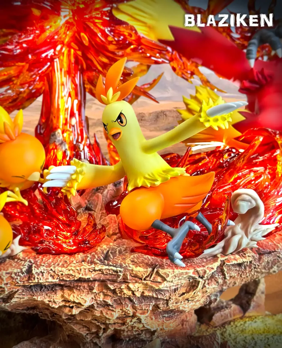 Evolution of Blaziken Set with LED - Pokemon Resin Statue(GK)- PPAP Studios